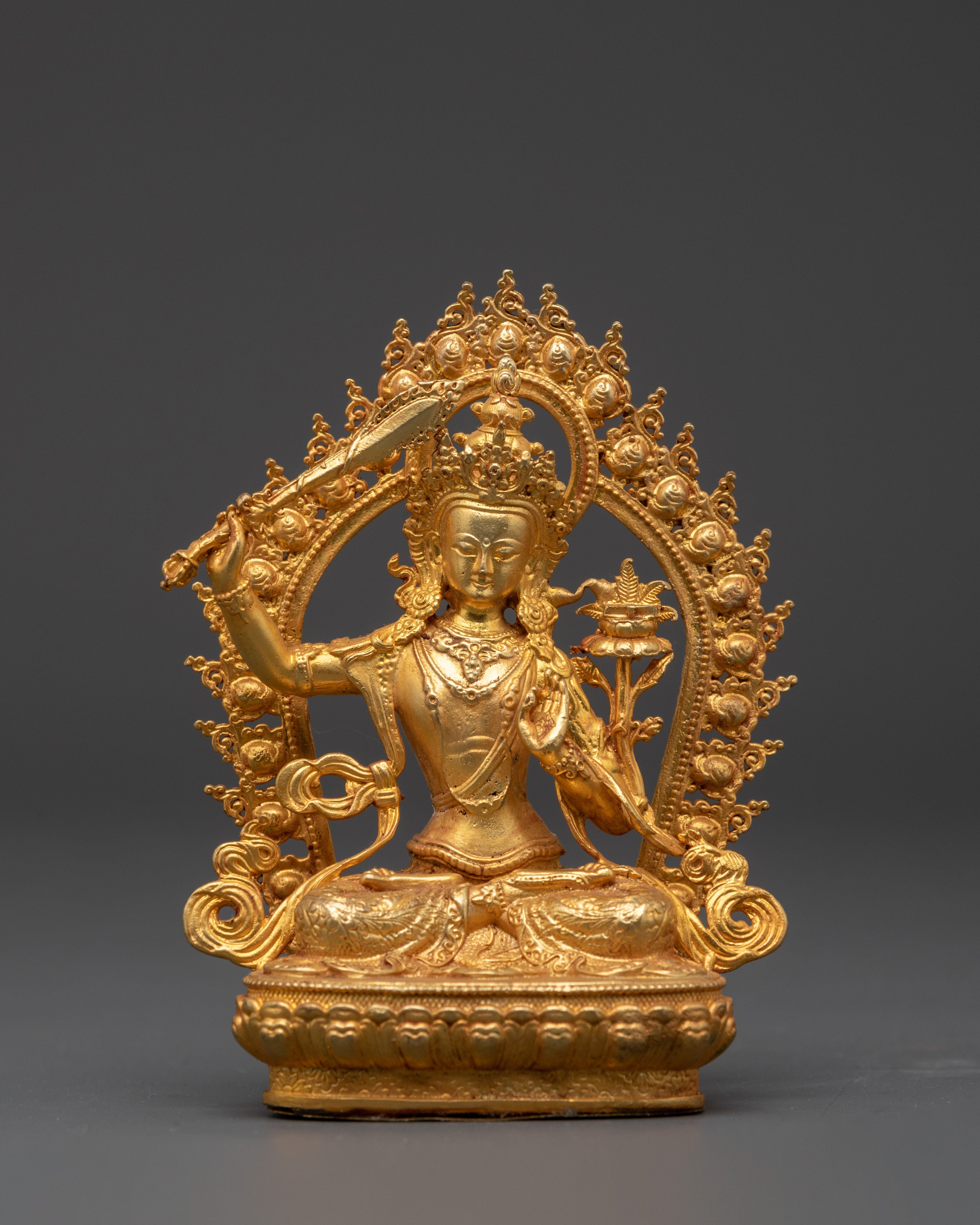 Manjushri Wisdom Bodhisattva Copper statue