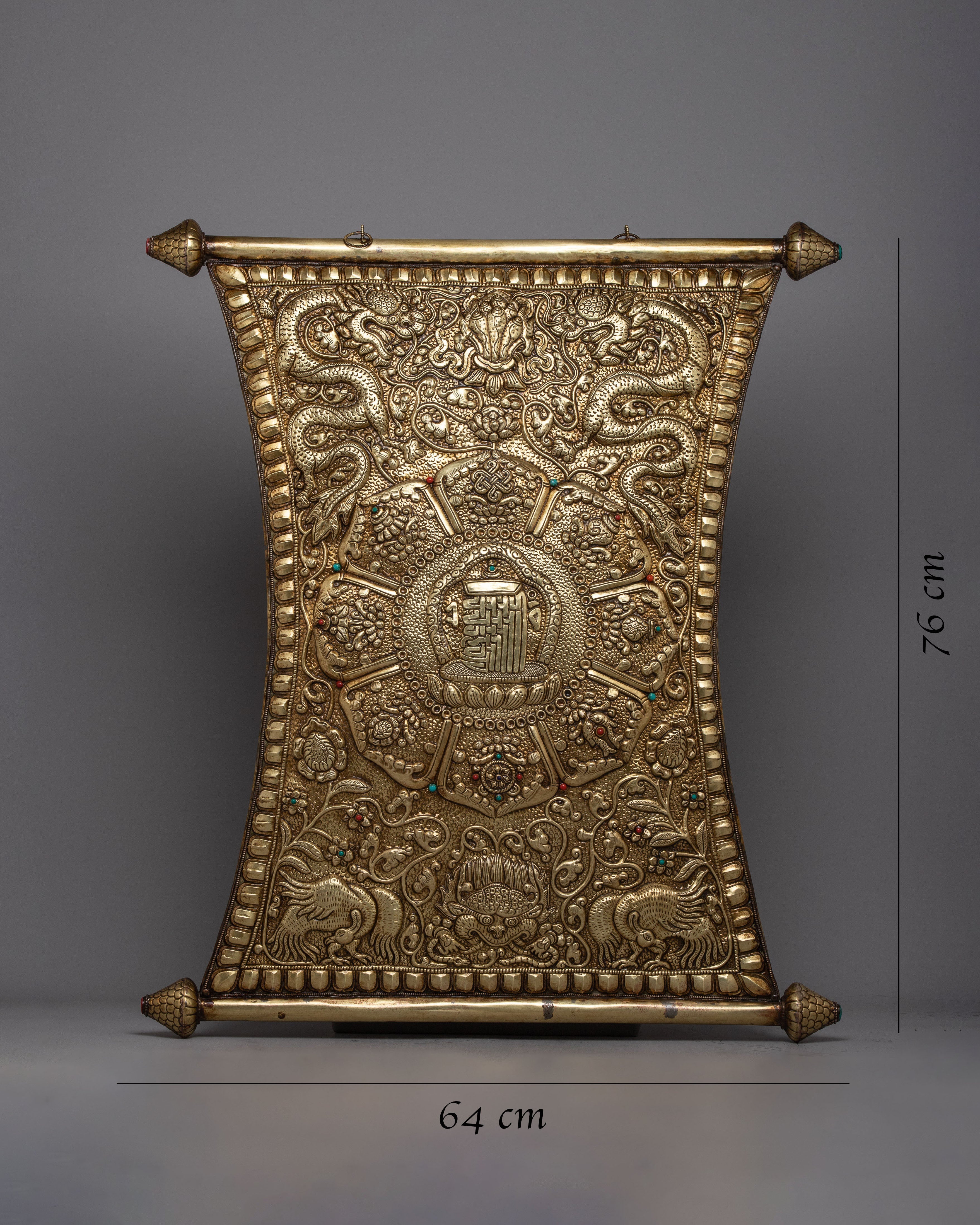 Kalachakra Metal Thanka Wall Hanging | Handcrafted Thanka Infused with Spiritual Wisdom