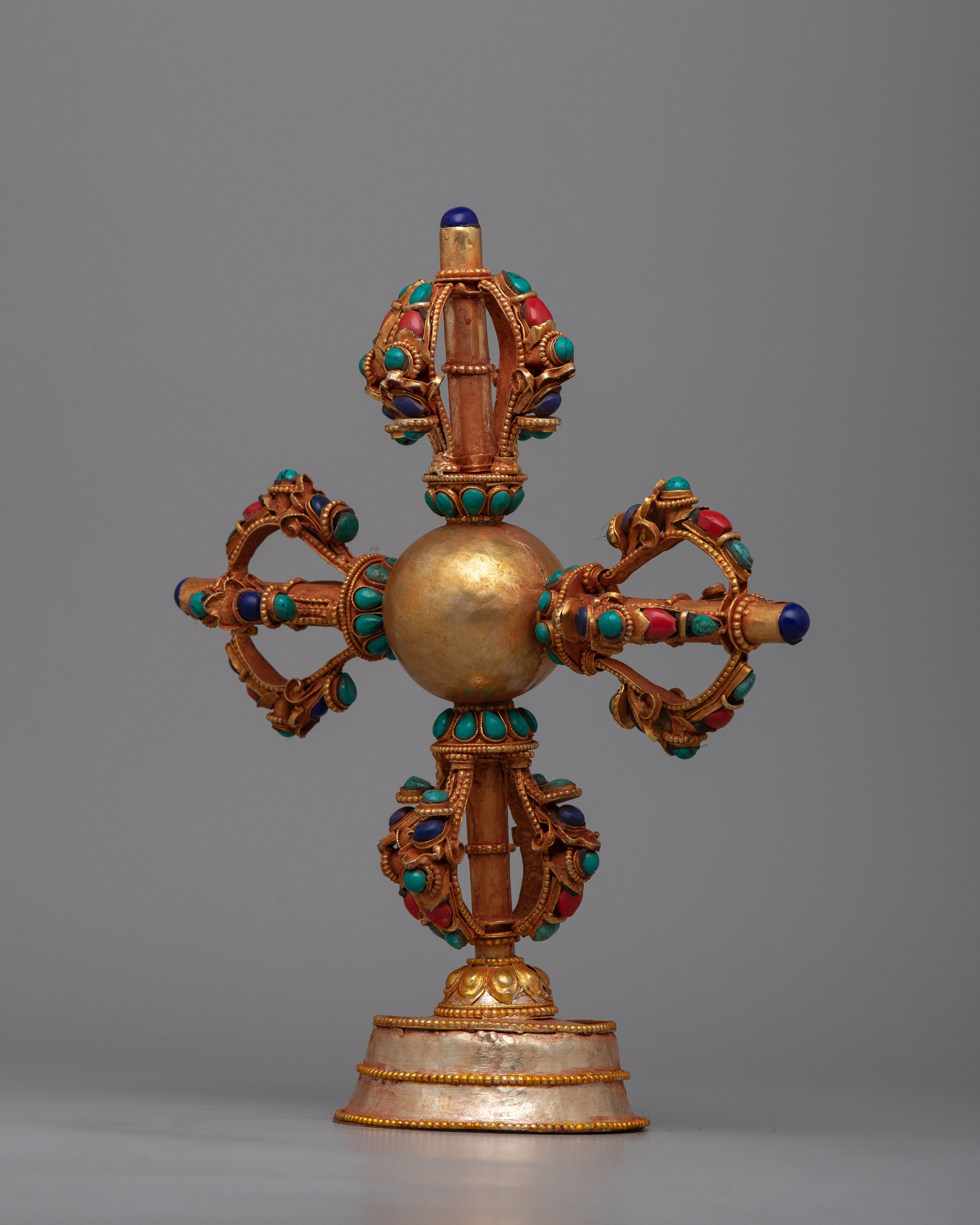 Double-Vajra with Stand | Your Spiritual Practice and Offerings with Divine Symbolism