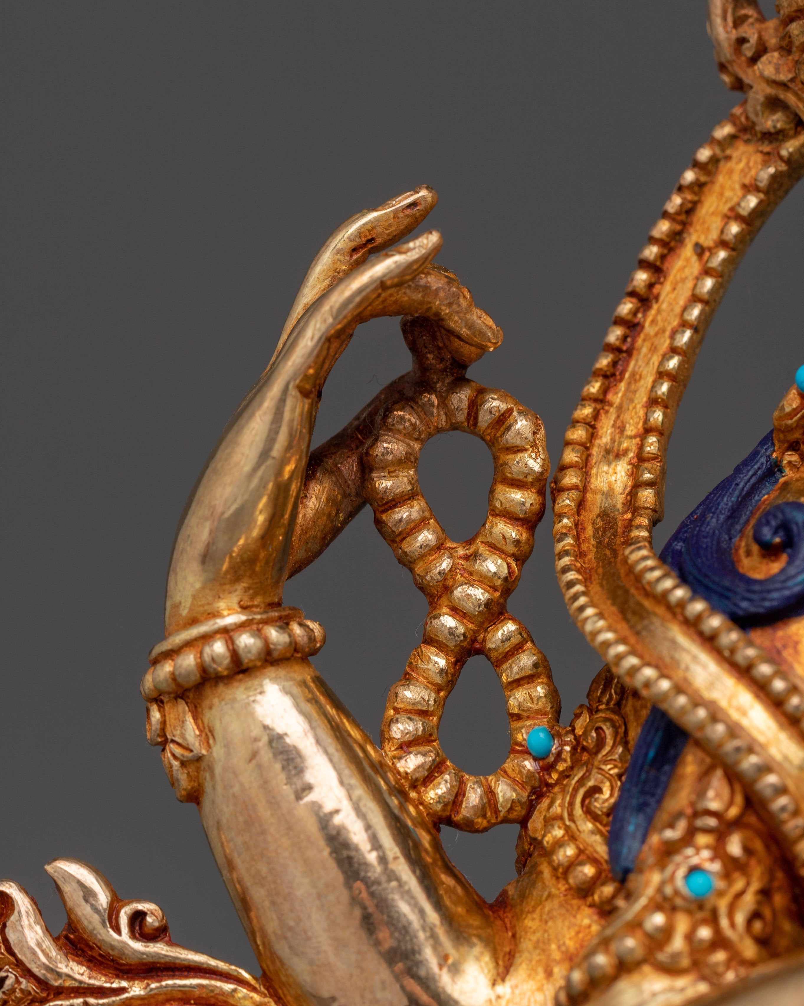 24K Gold Gilded Copper Avalokiteshvara Sculpture | A symbol of infinite compassion