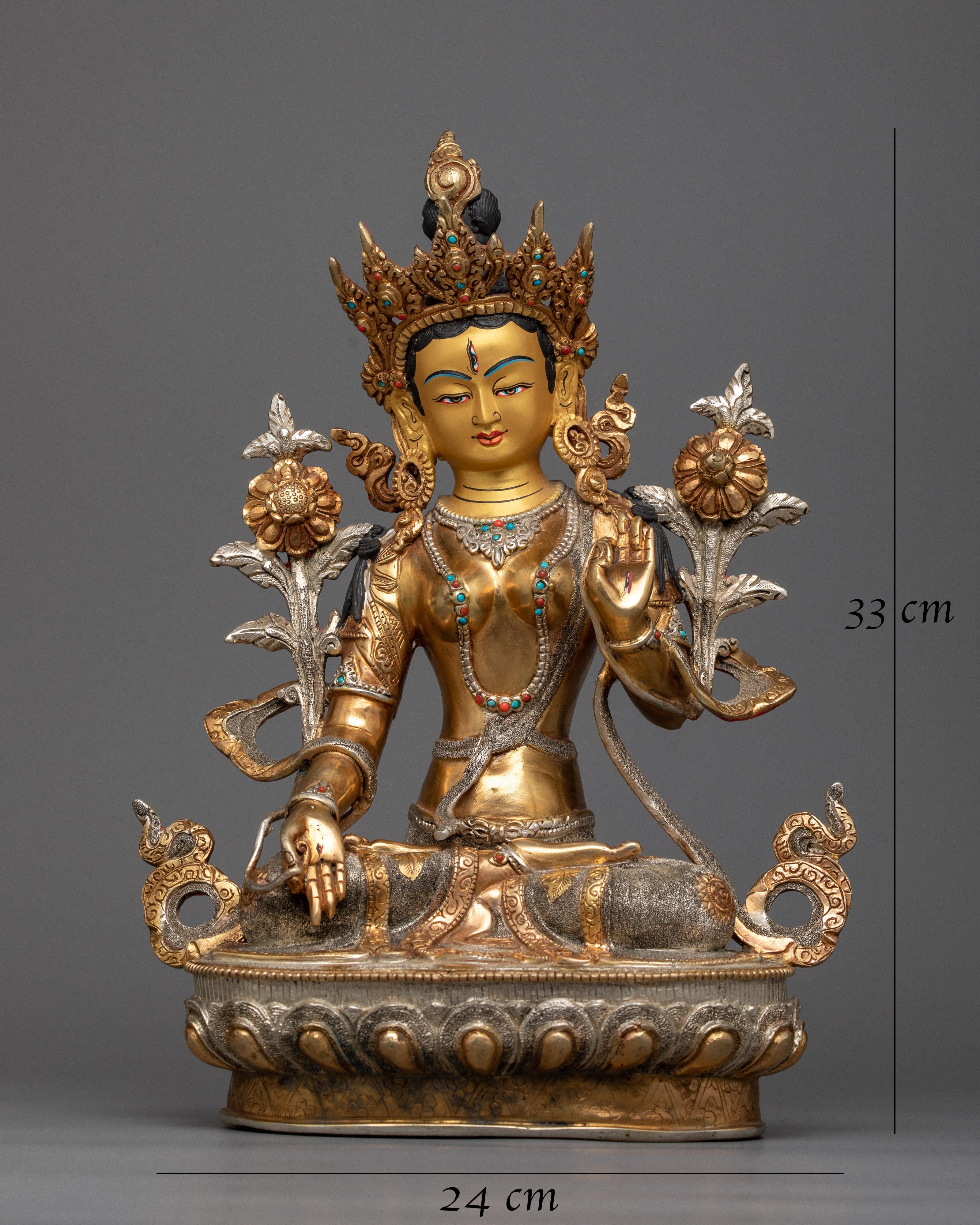 Handmade White Tara Statue | Radiating Divine Compassion and Blessings
