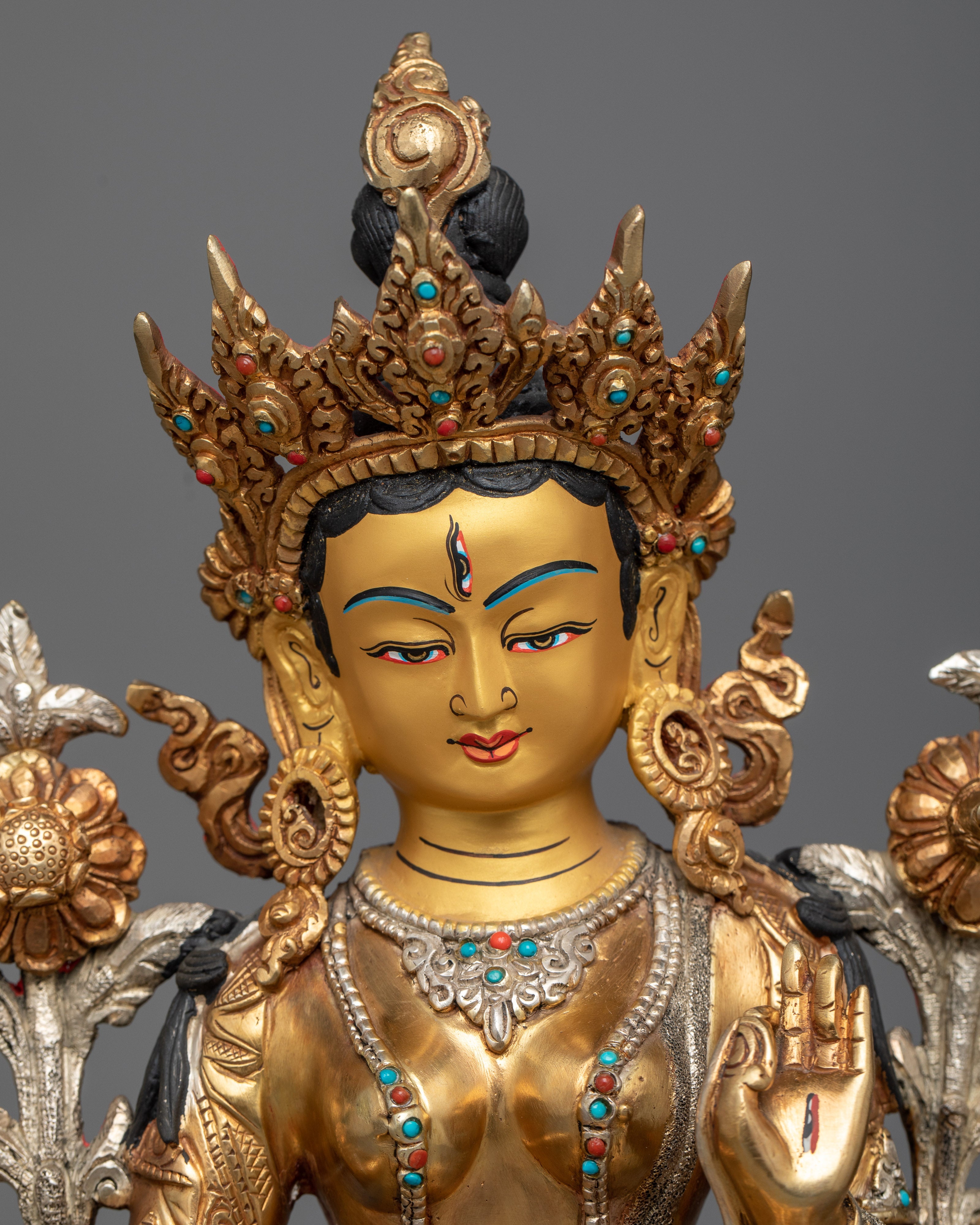 Handmade White Tara Statue | Radiating Divine Compassion and Blessings