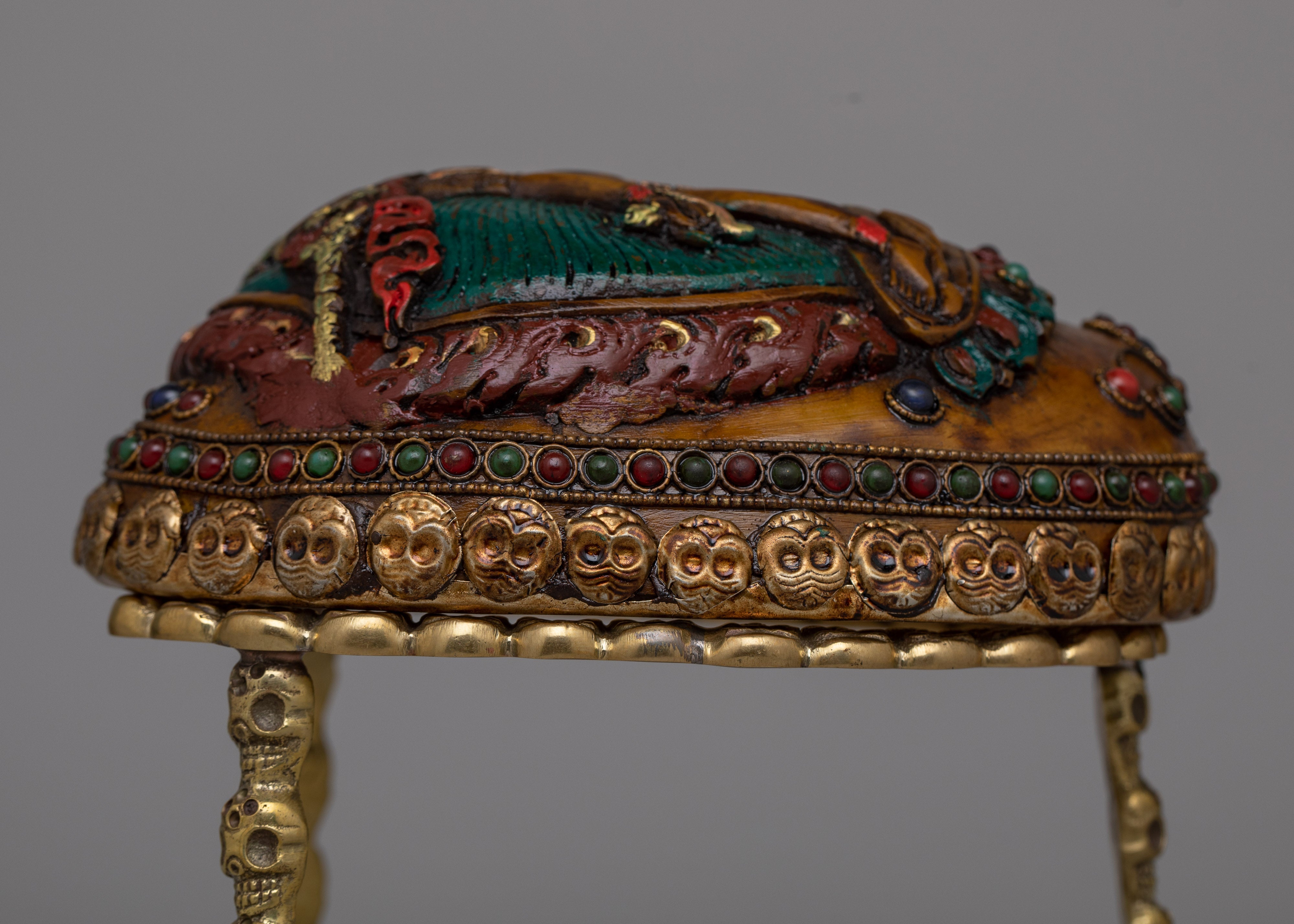 Kapala Skull Bowl | Sacred Rituals Enhanced with Copper and Silver