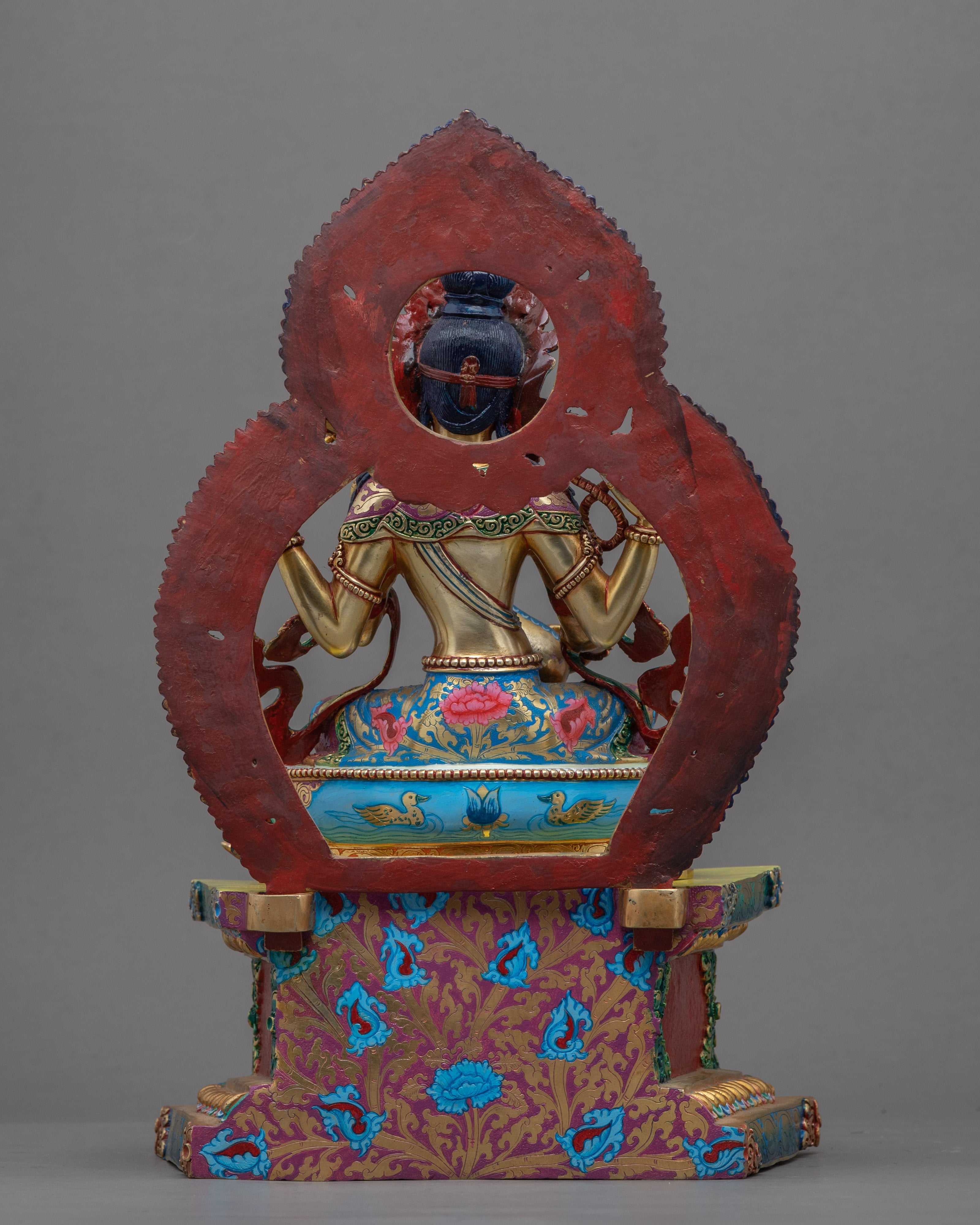 Gold-Gilded Saraswati Statue for Sale | Traditional Goddess Of Wisdom Statue