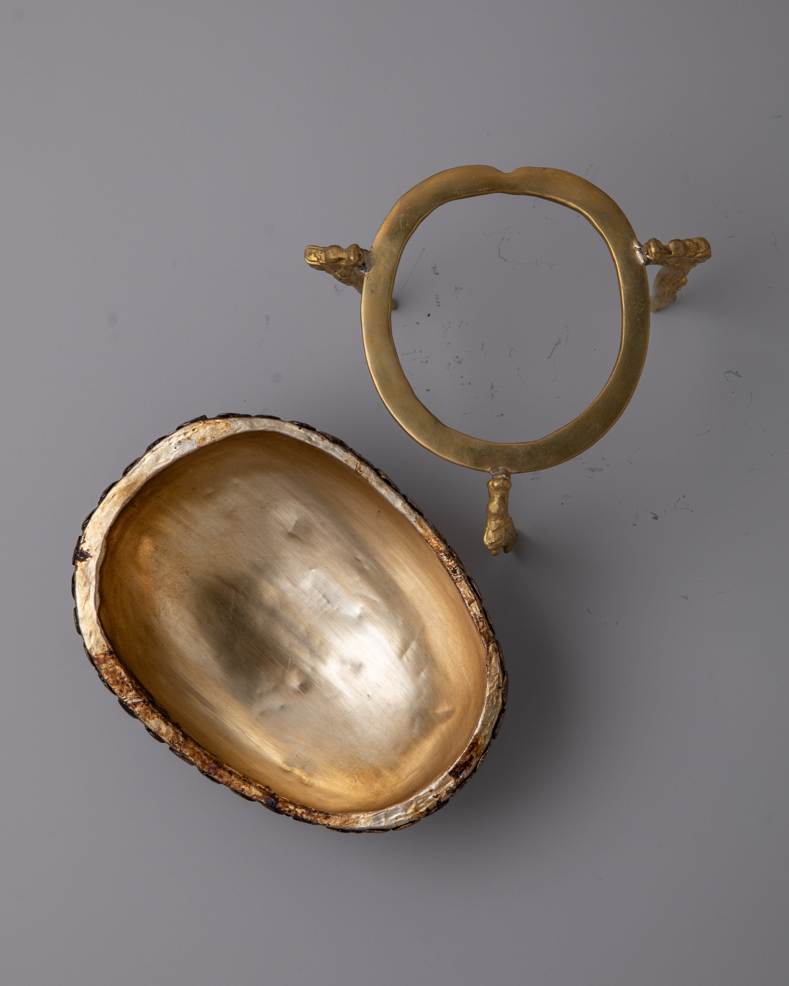 Tibetan Kapala Skull Cup | Offering Vessel in Copper