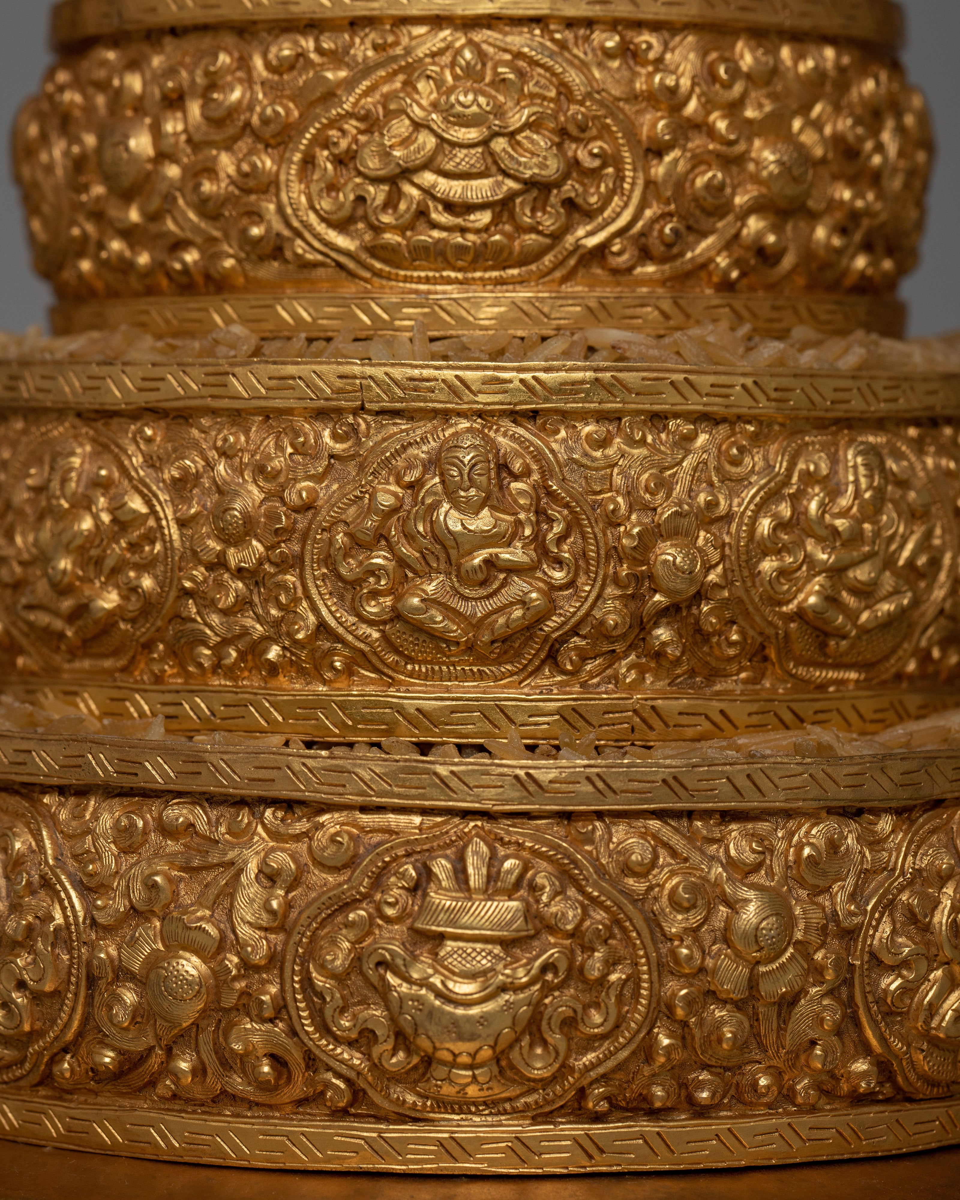 Gold Mandala Offering Set | Elevate Your Space with the Opulent Beauty