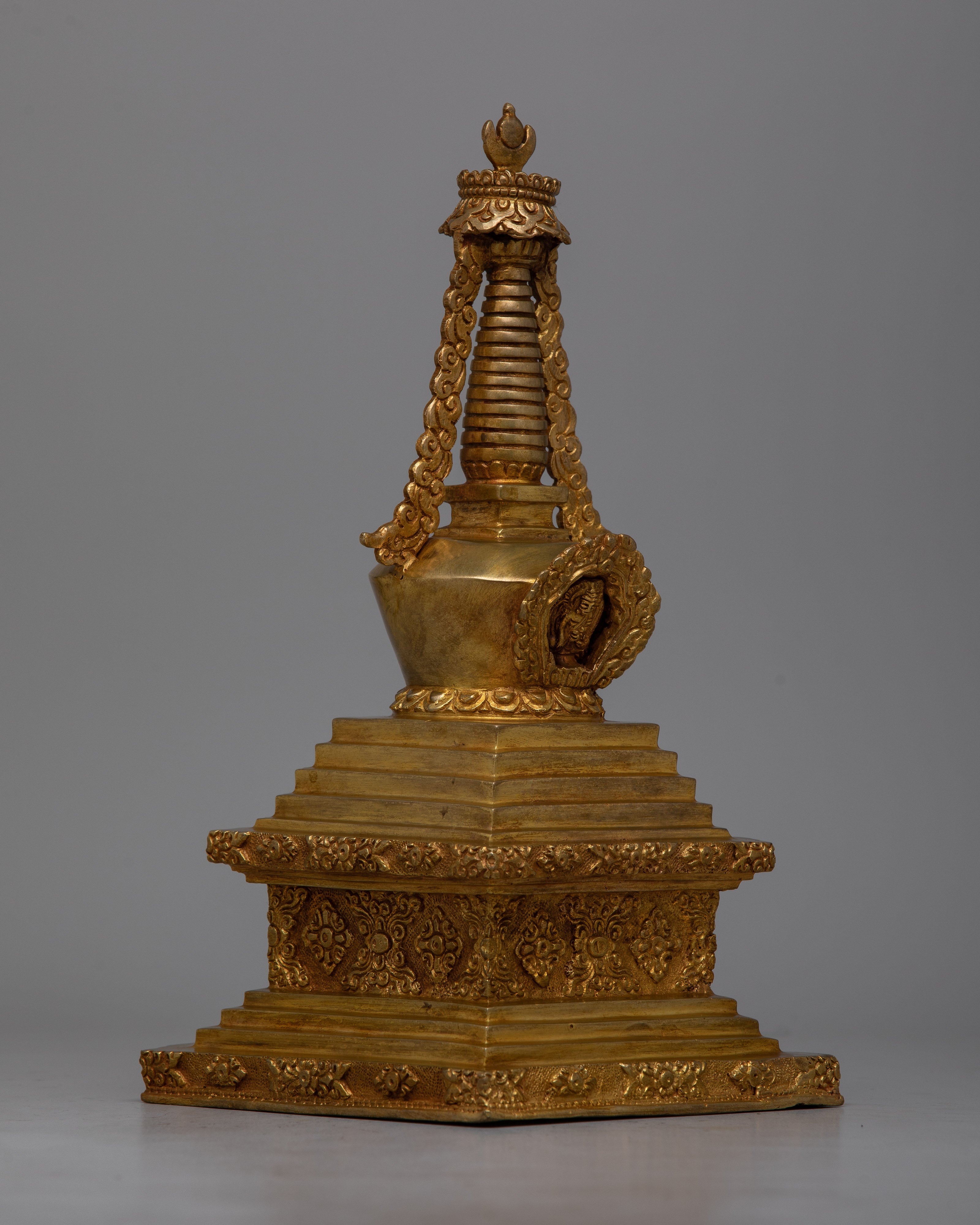 Handcrafted Copper Stupa Statue | Elevate Your Space with Spiritual Grace