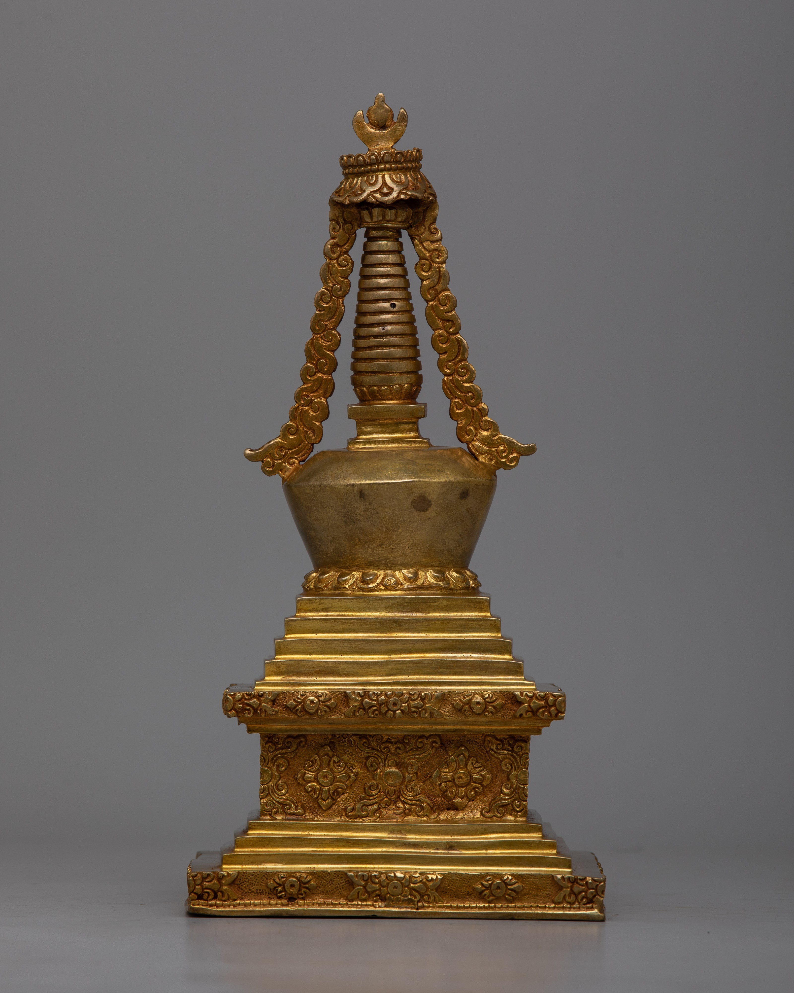 Handcrafted Copper Stupa Statue | Elevate Your Space with Spiritual Grace