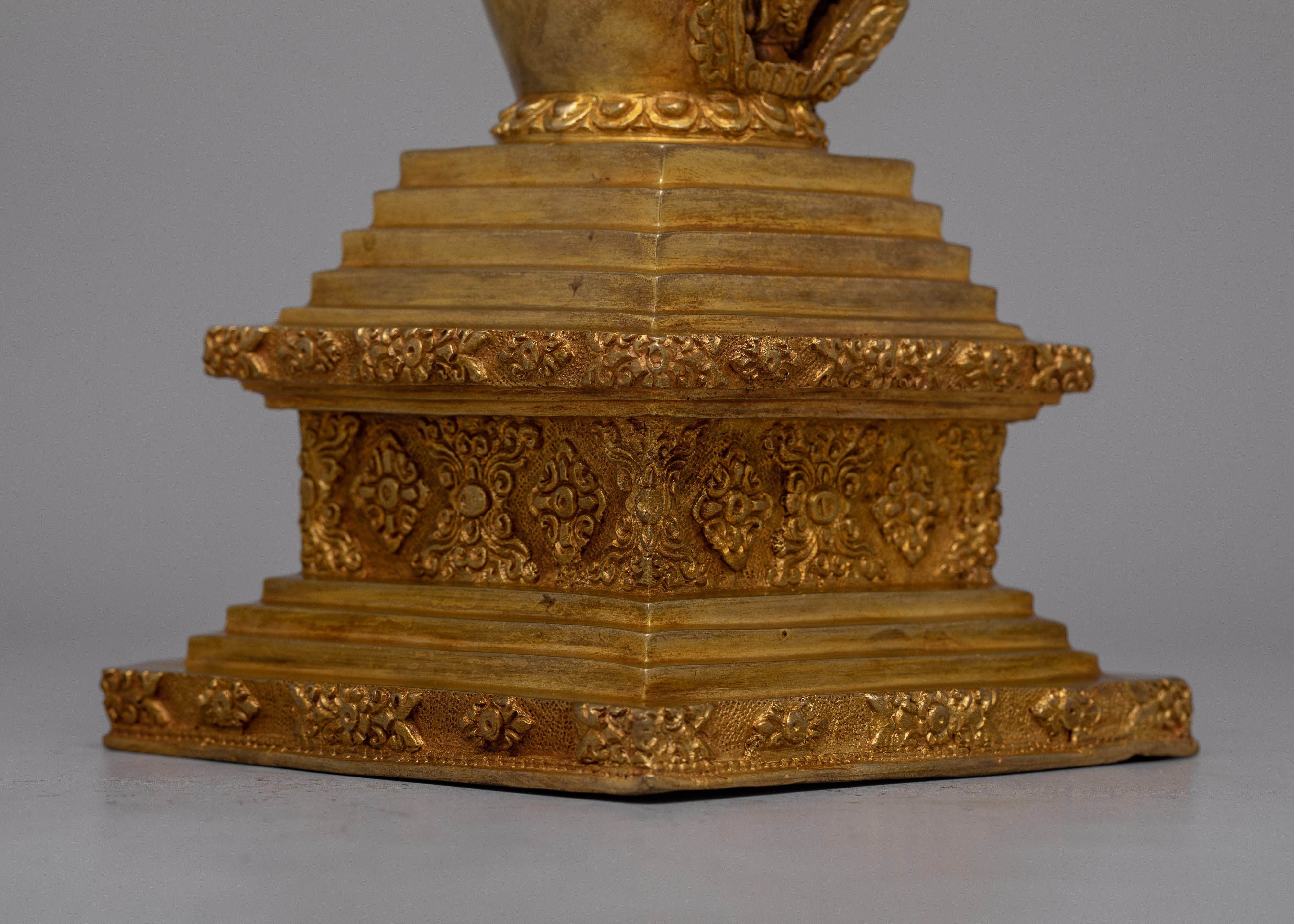 Handcrafted Copper Stupa Statue | Elevate Your Space with Spiritual Grace