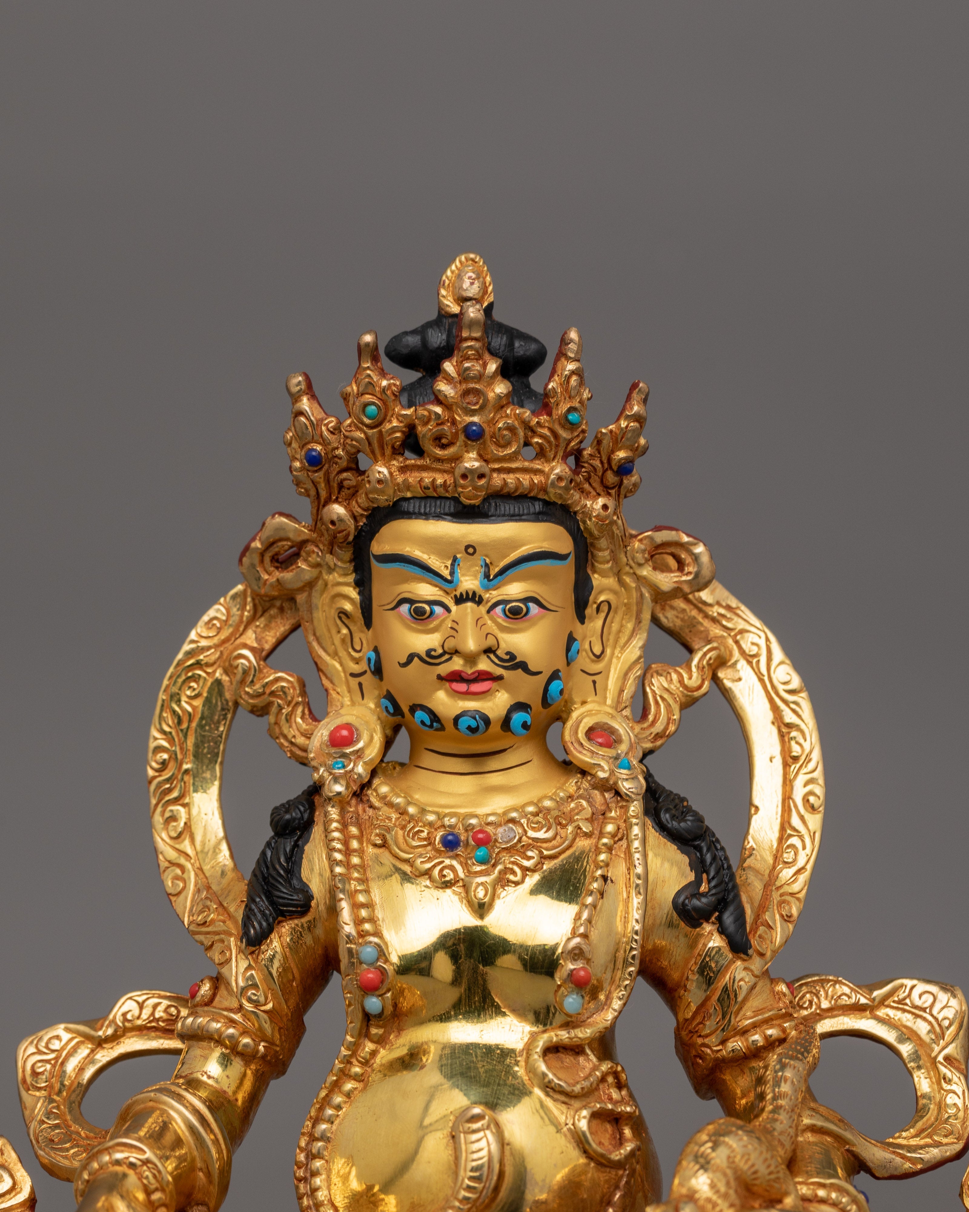 Himalayan Deity Golden Dzambhala Statue | Symbol of Wealth and Prosperity