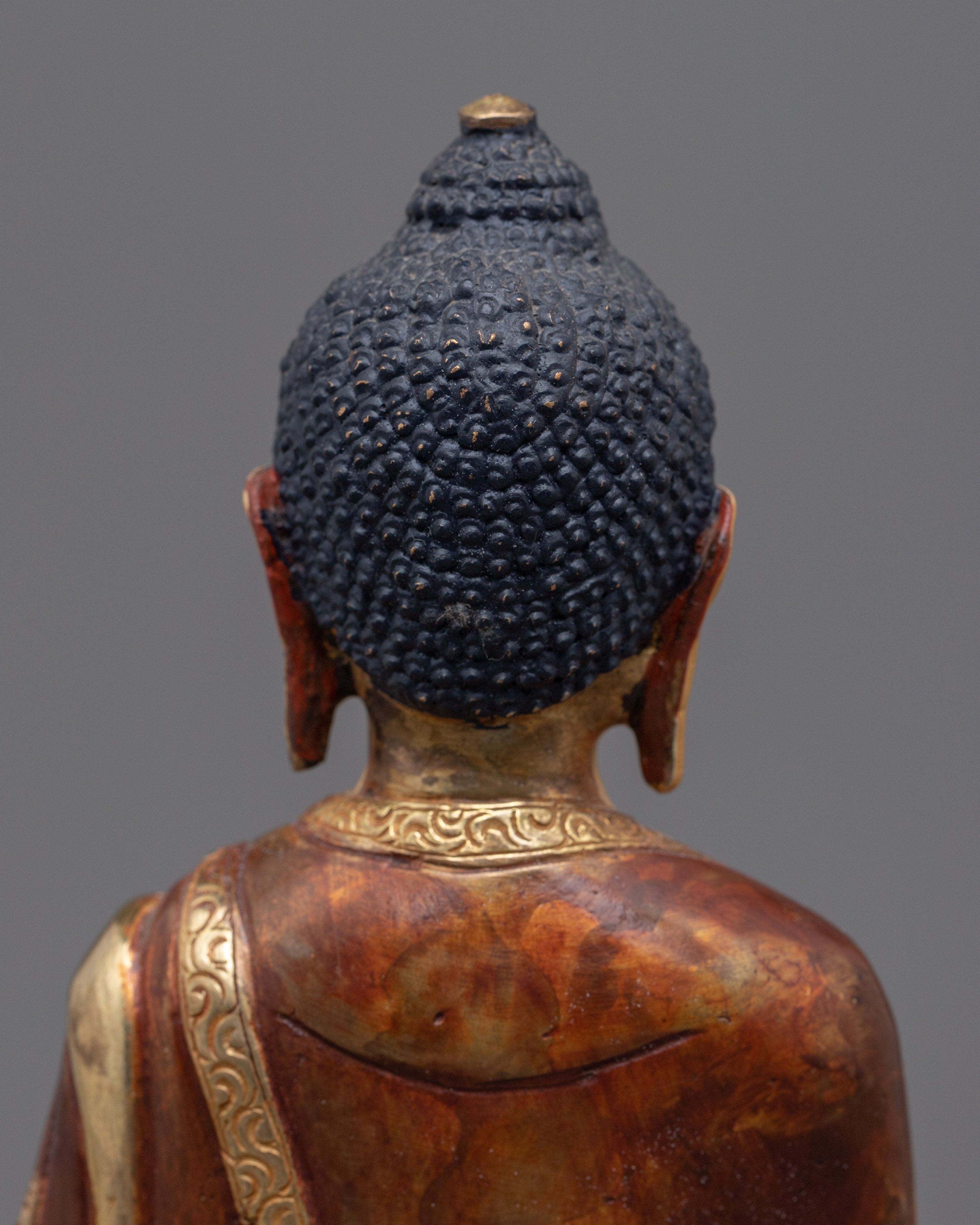 Shakyamuni Buddha Statue Tibet | Handcrafted Copper Body for Spiritual Grace