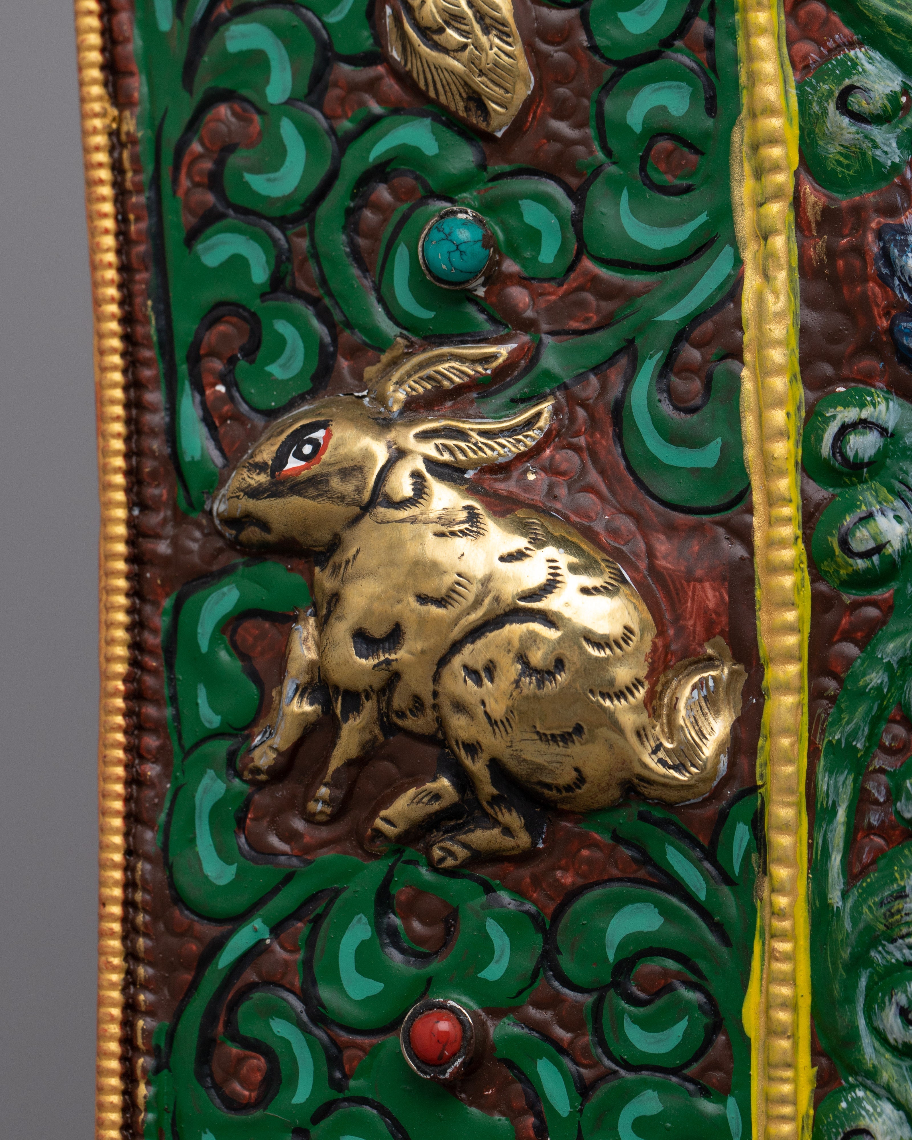 Garuda Metal Thanka Wall Hanging Calander | Elegant Fusion of Art and Timekeeping in Spiritual Decor