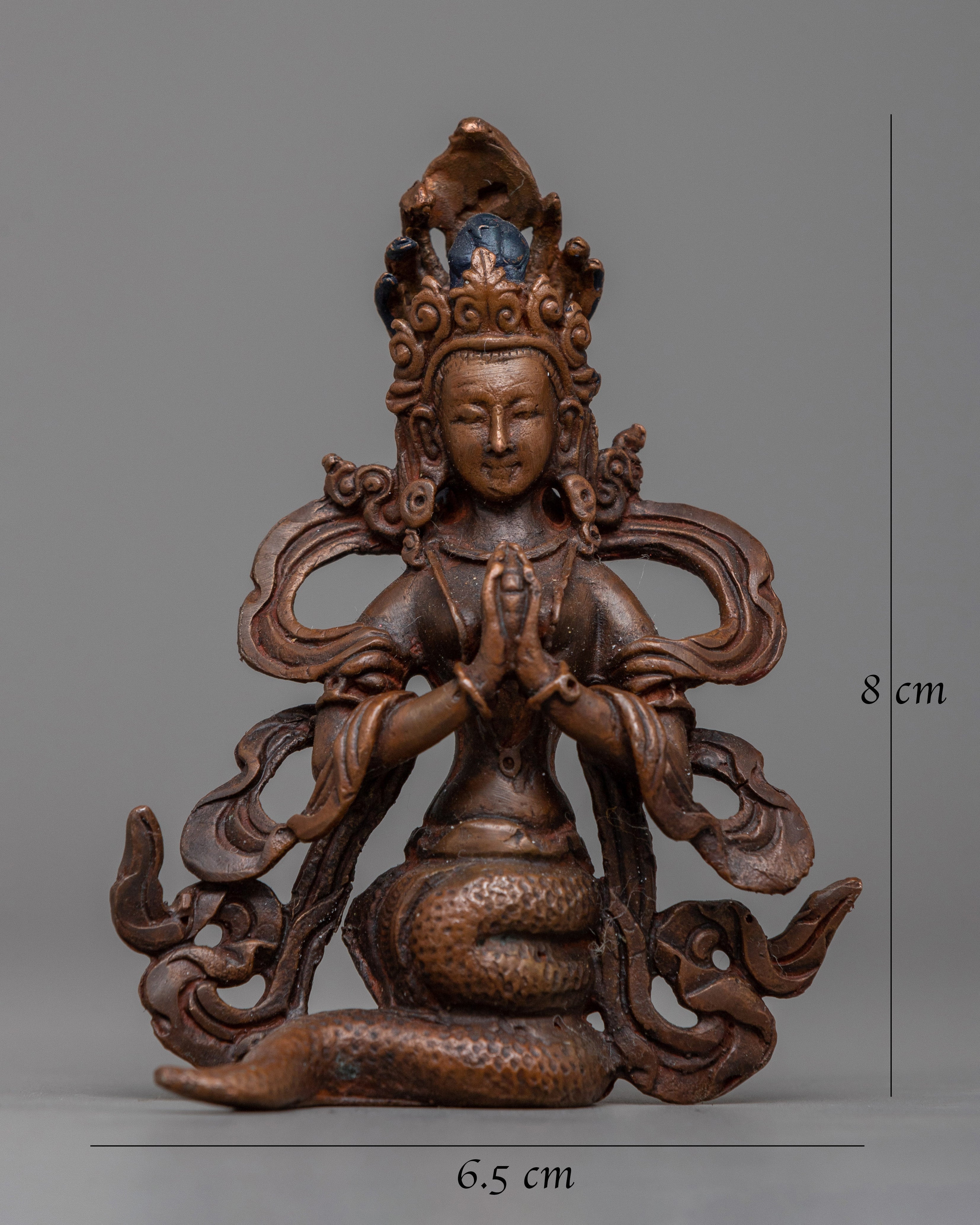 Copper Naga Kanya Statue | Exquisite Craftsmanship Honoring Serpent Deity