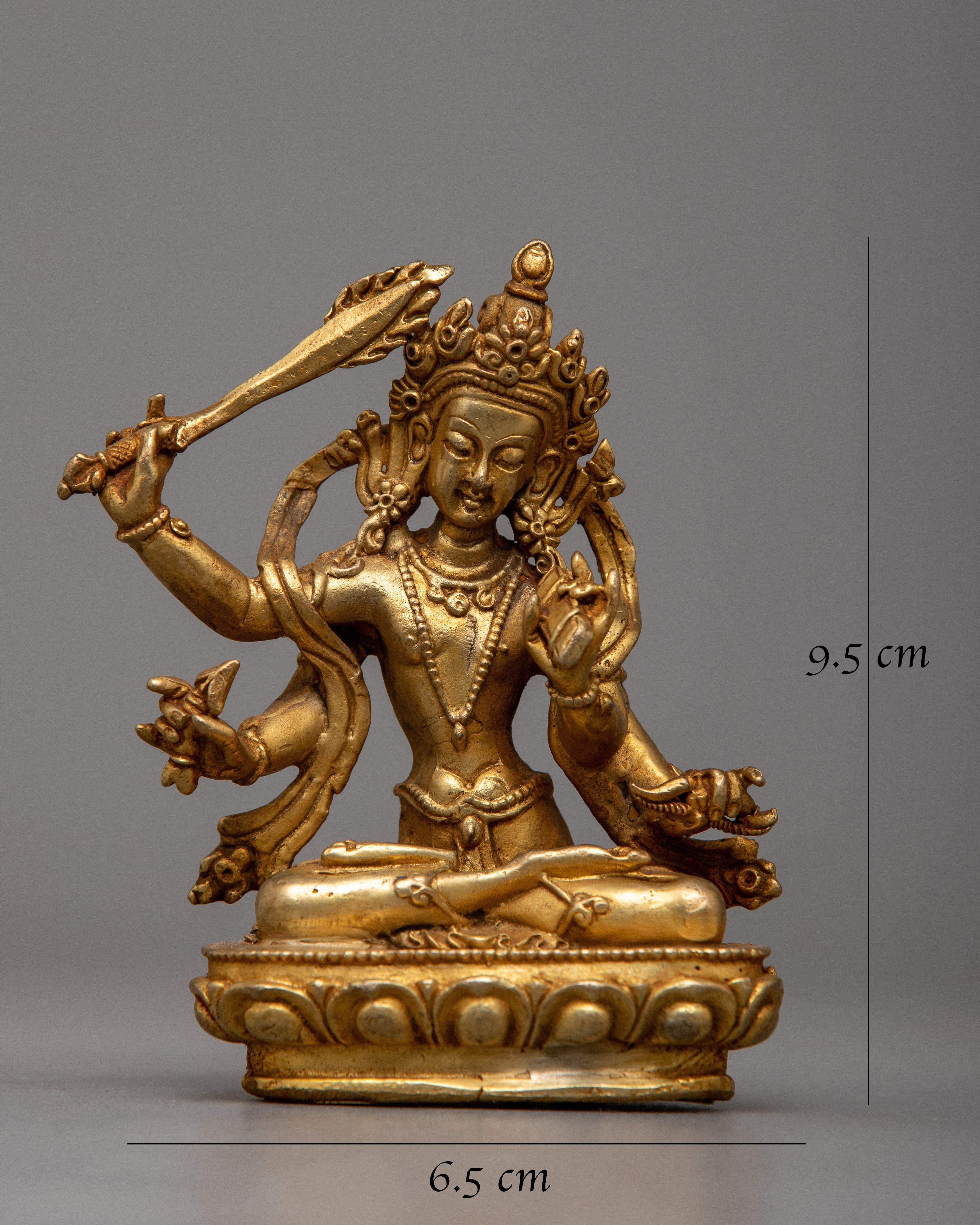 Machine Made Manjushri Statue | Craftsmanship Radiating Wisdom and Enlightenment