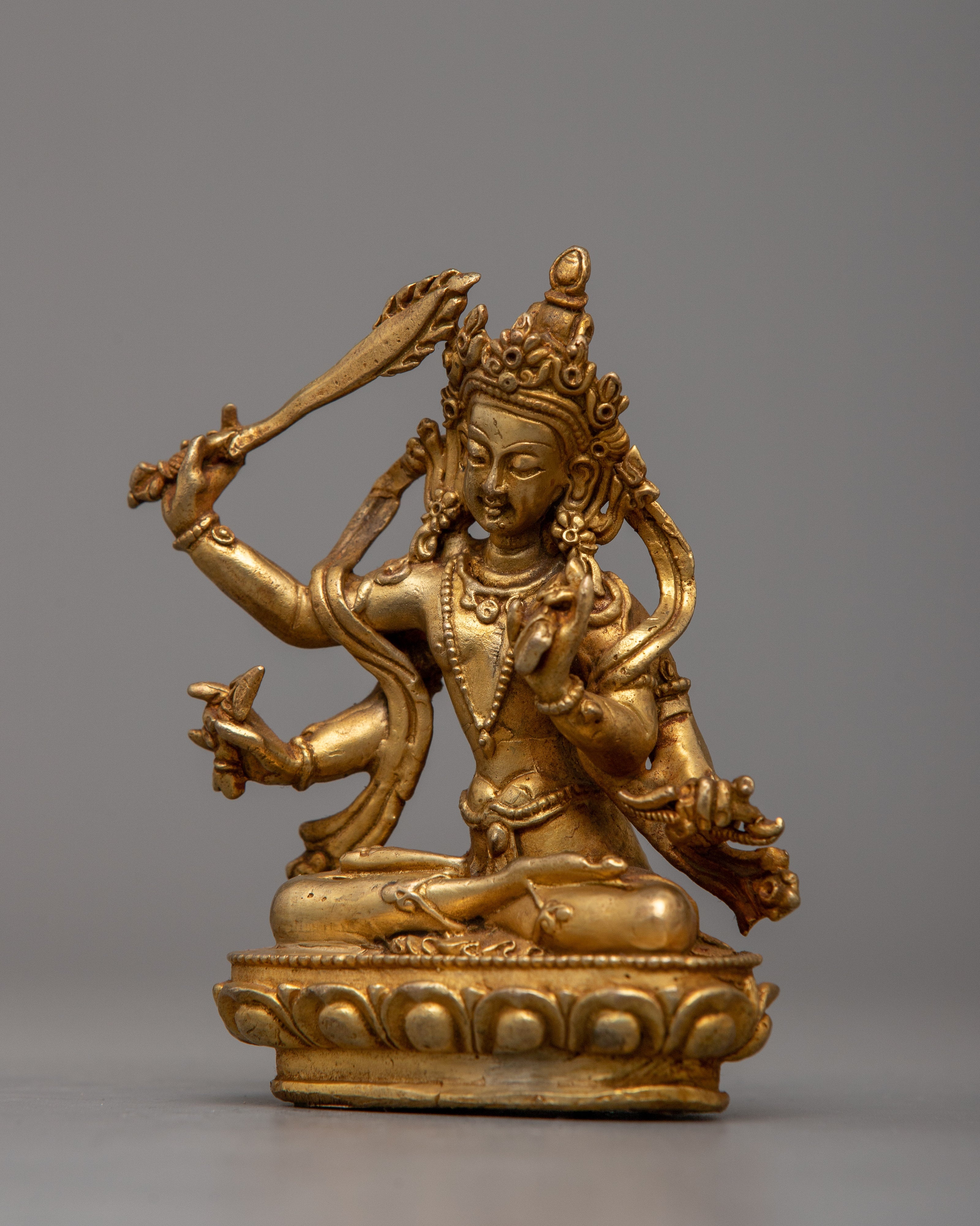 Machine Made Manjushri Statue | Craftsmanship Radiating Wisdom and Enlightenment