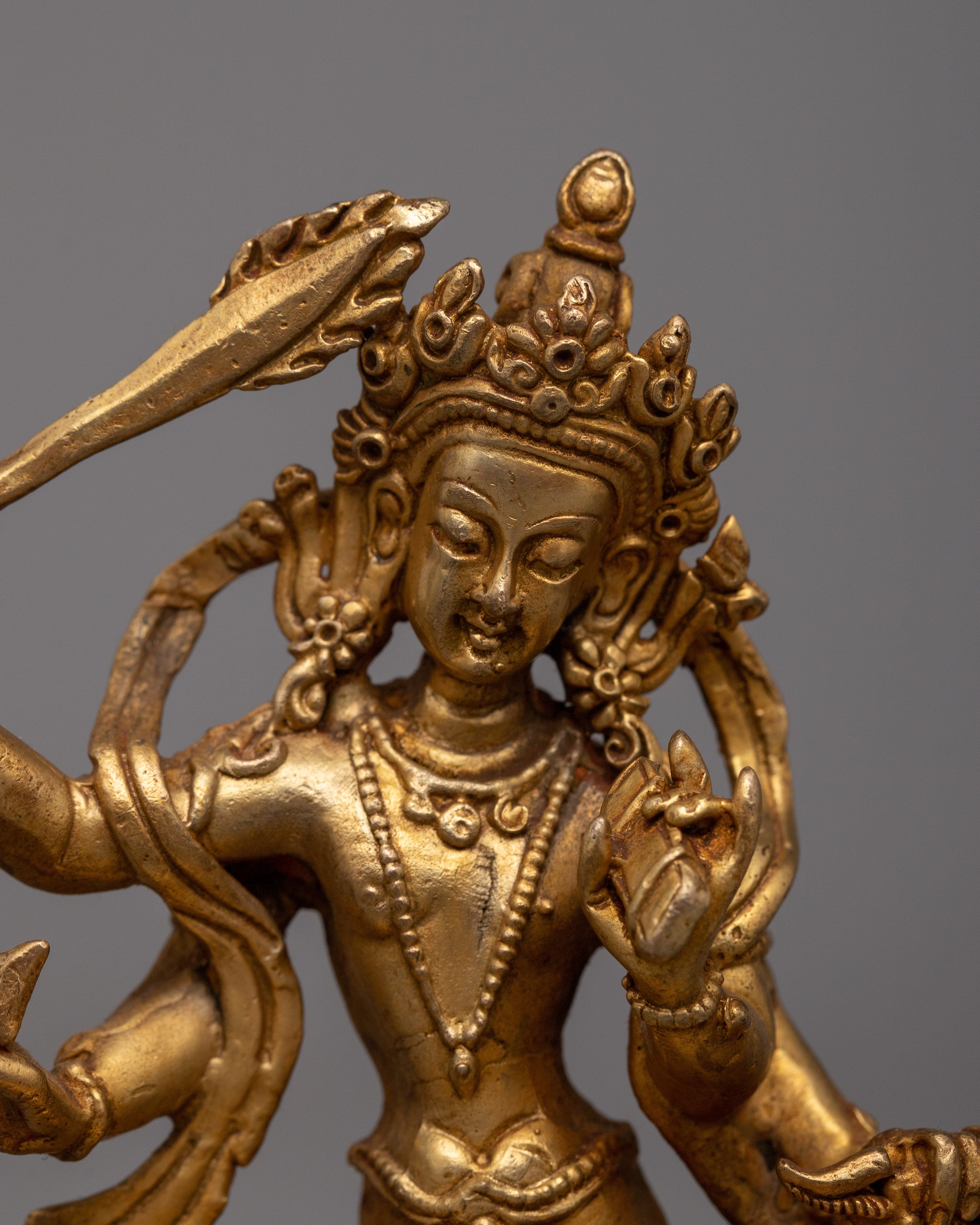 Machine Made Manjushri Statue | Craftsmanship Radiating Wisdom and Enlightenment