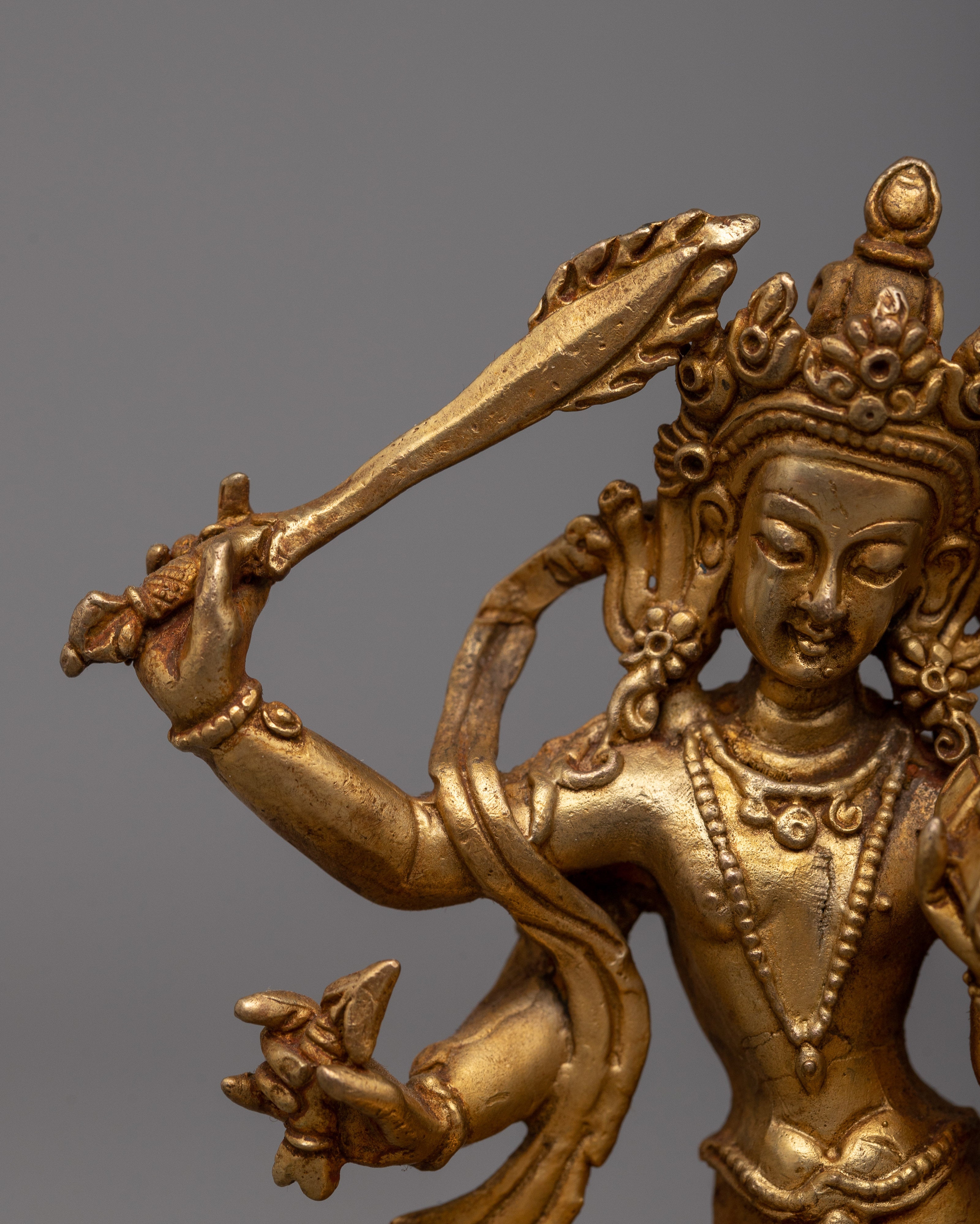 Machine Made Manjushri Statue | Craftsmanship Radiating Wisdom and Enlightenment