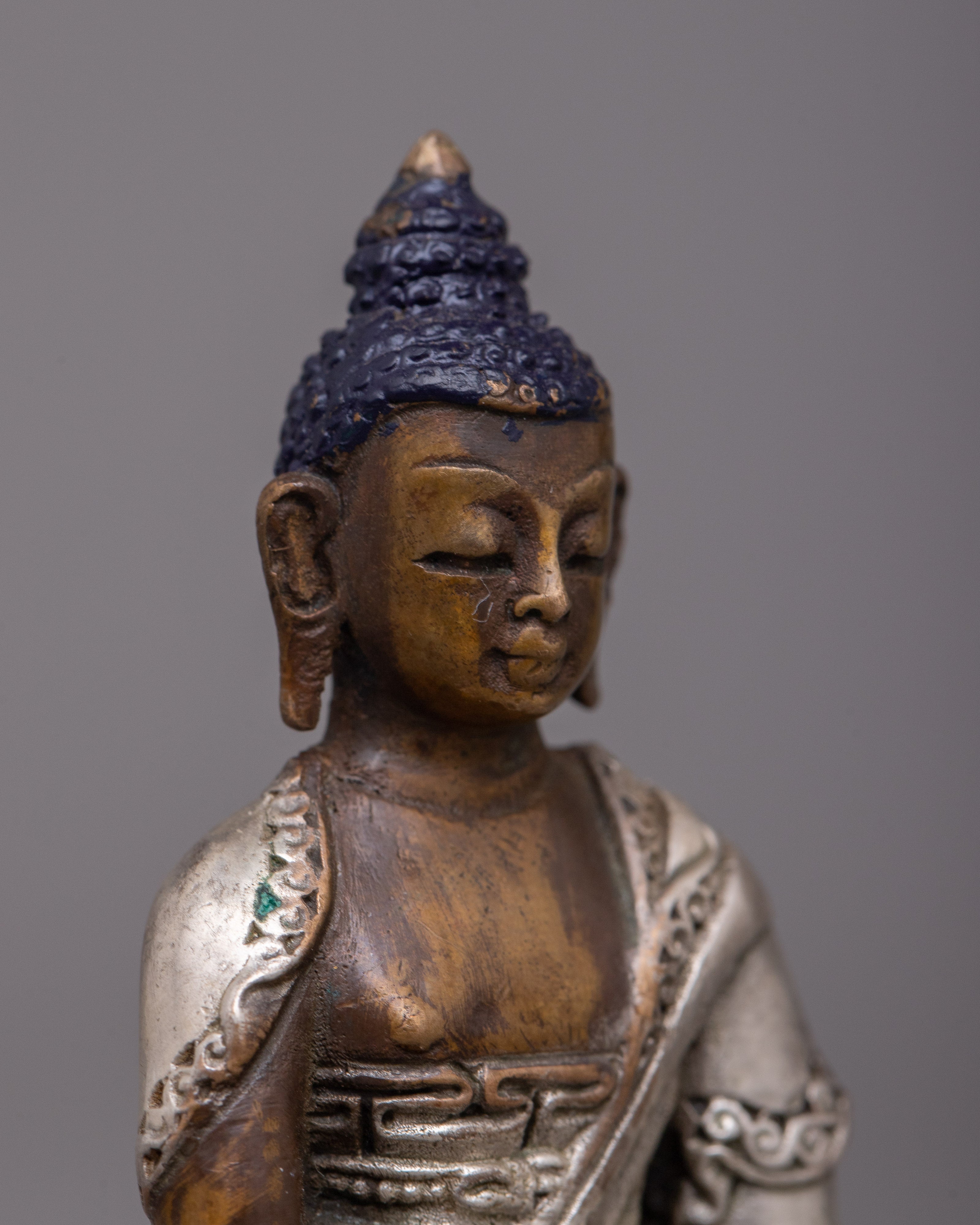 Shakyamuni Buddha Copper Statue | Serene Representation of the Enlightened One