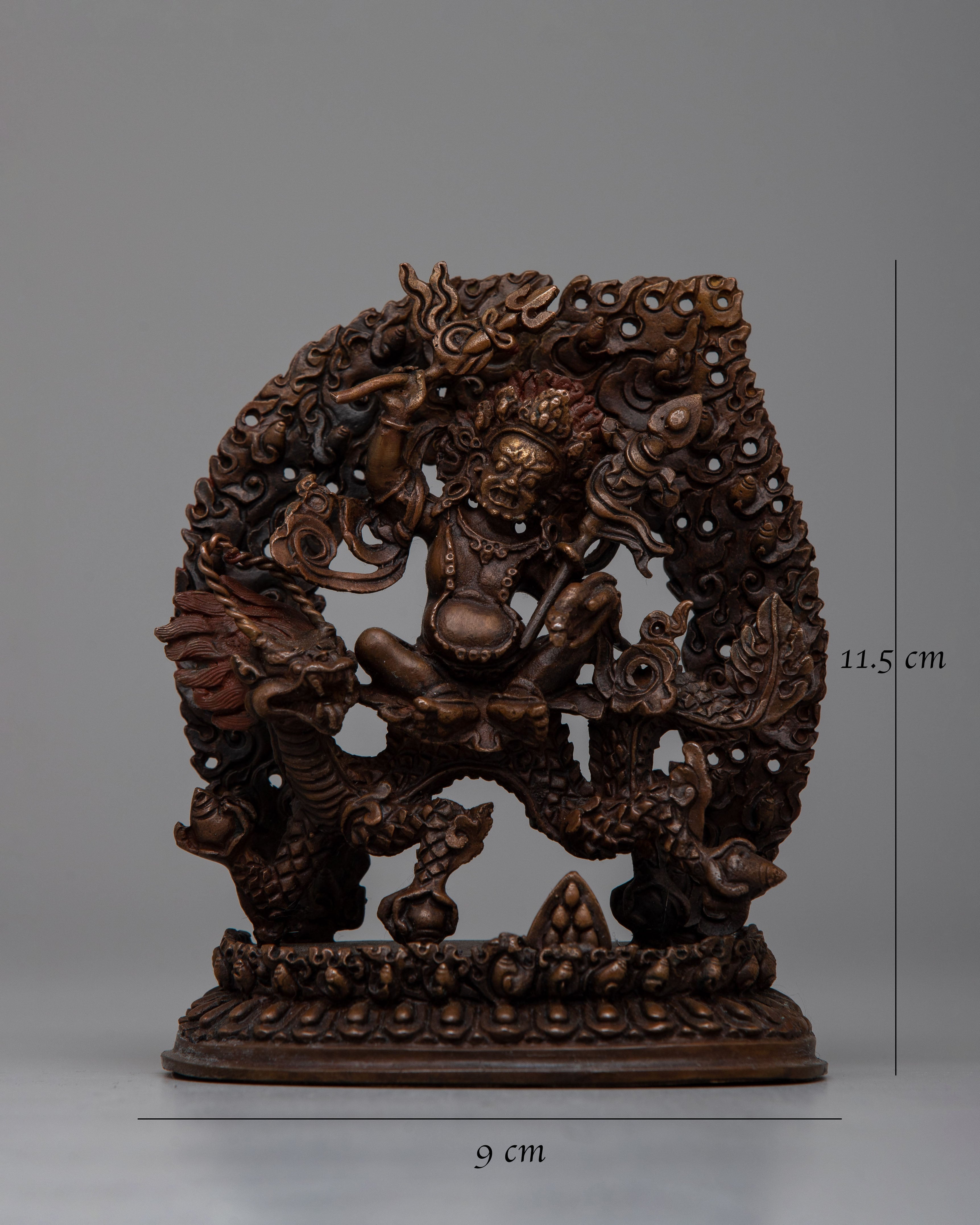 White Dzambhala Machine Made Statue | Oxidized Copper Body, Symbolizing Wealth and Blessings