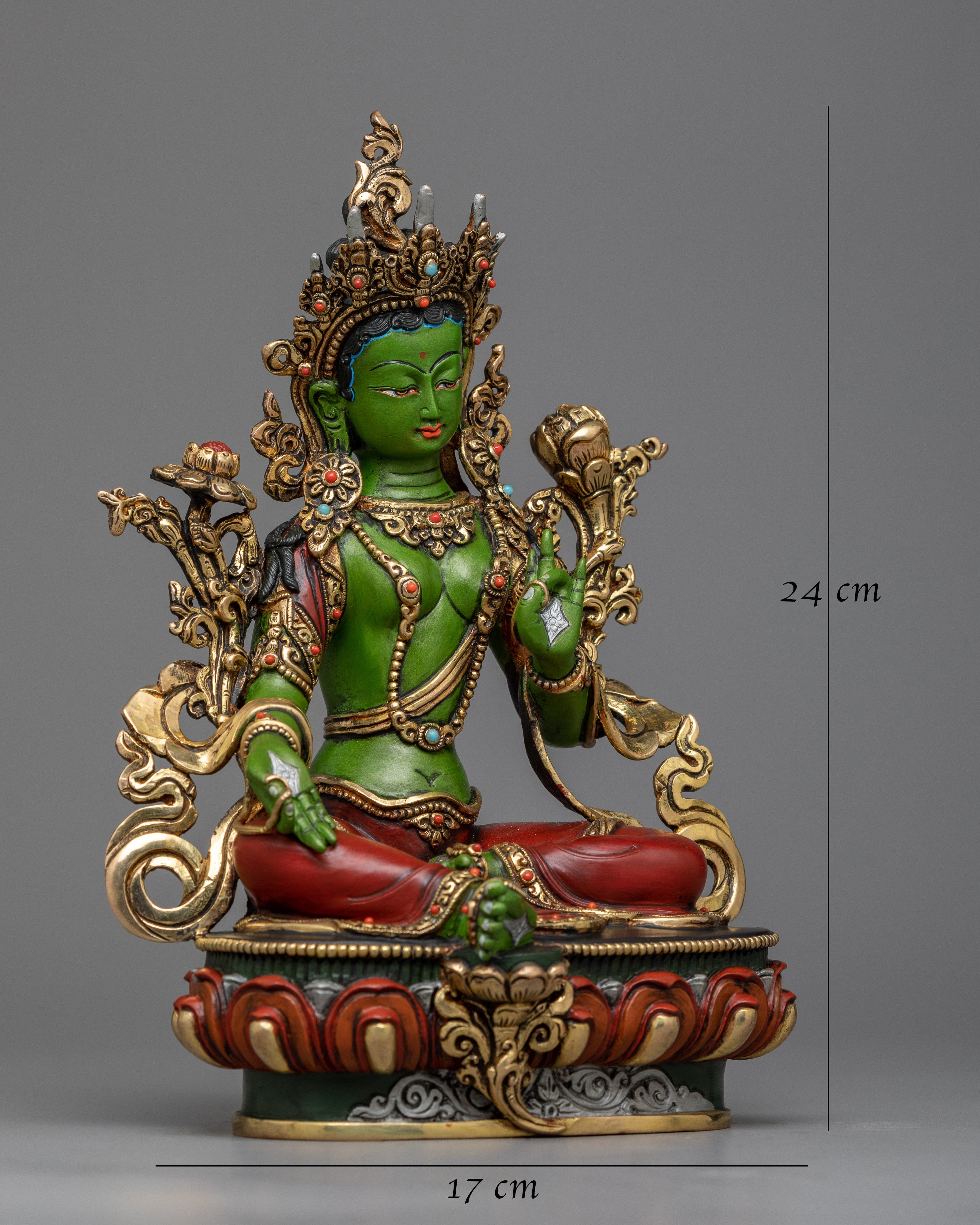 green-tara-colored-Sculpture