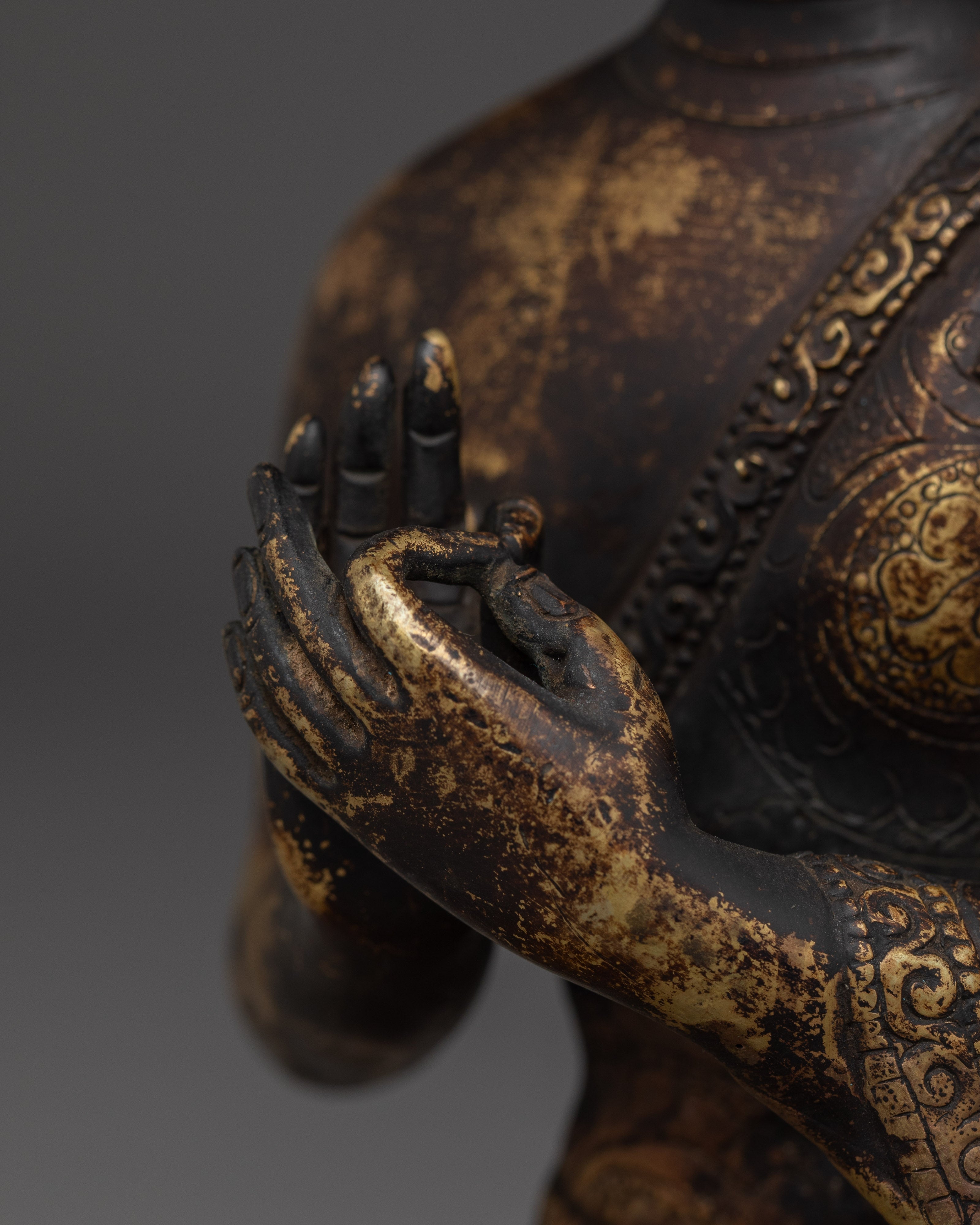 Vairocana Copper Statue for Antique Finish | Cosmic Buddha Artwork