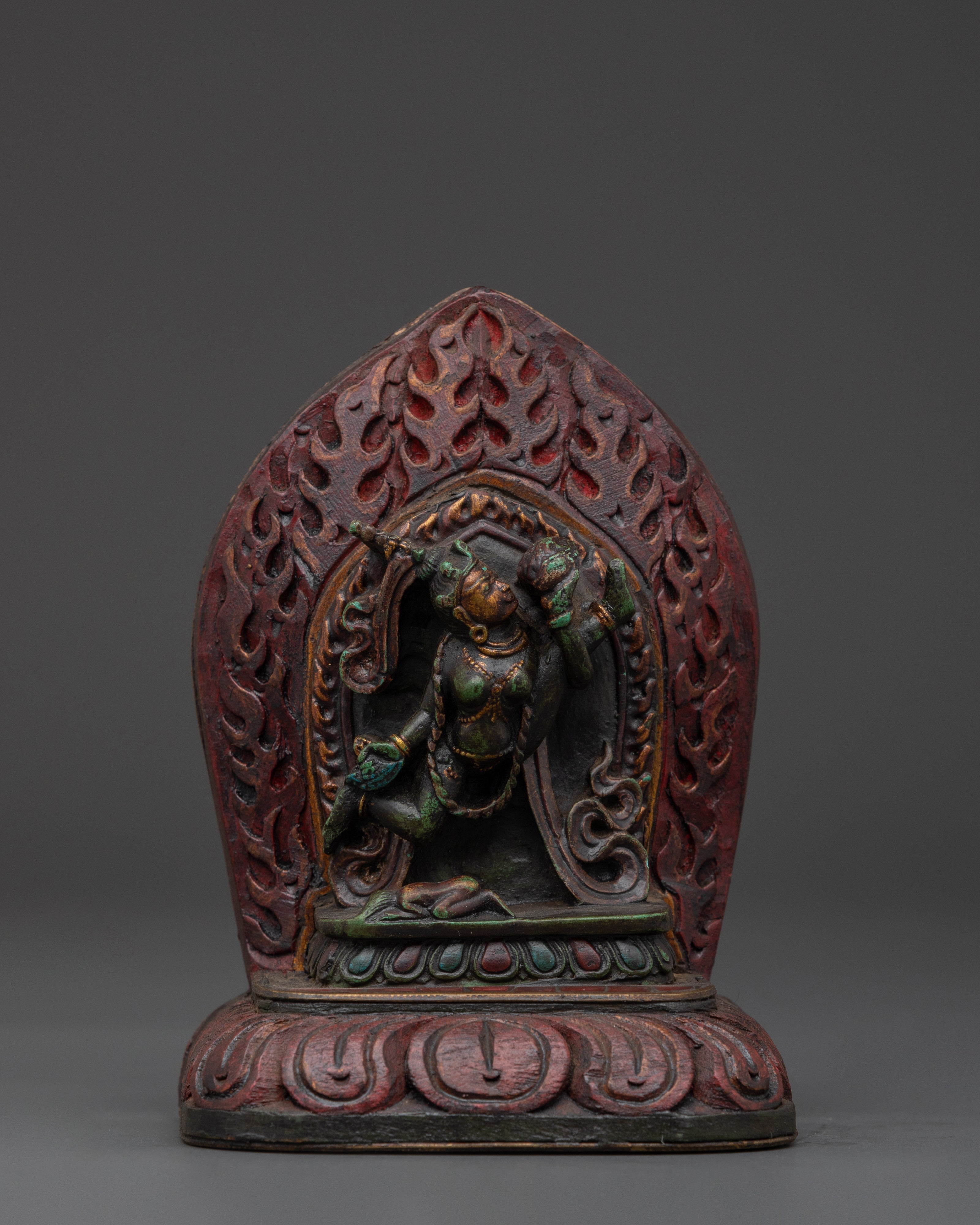 Vajrayogini Wooden Statue