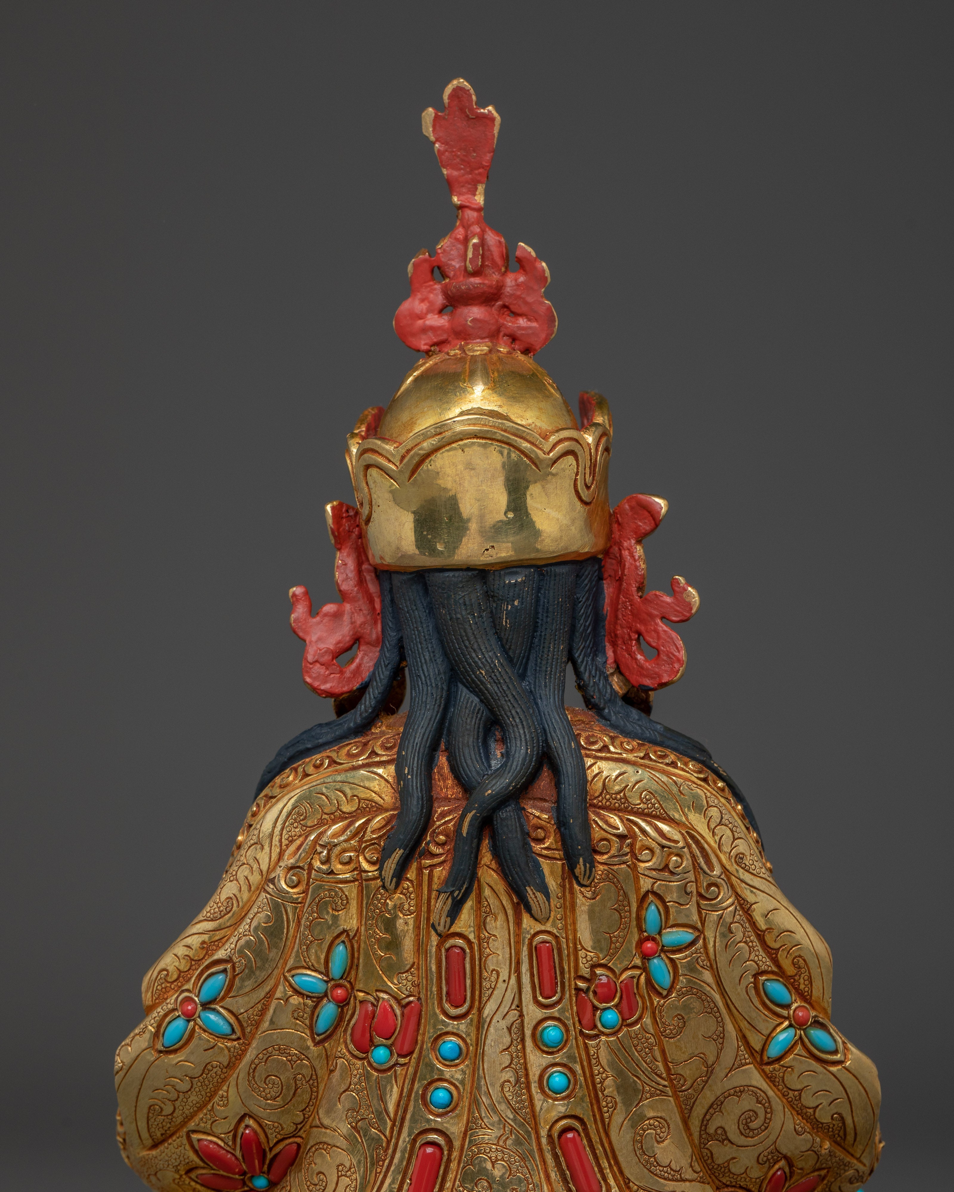 Guru Tsokye Dorje Golden Statue | Manifestation of Padmasambhava