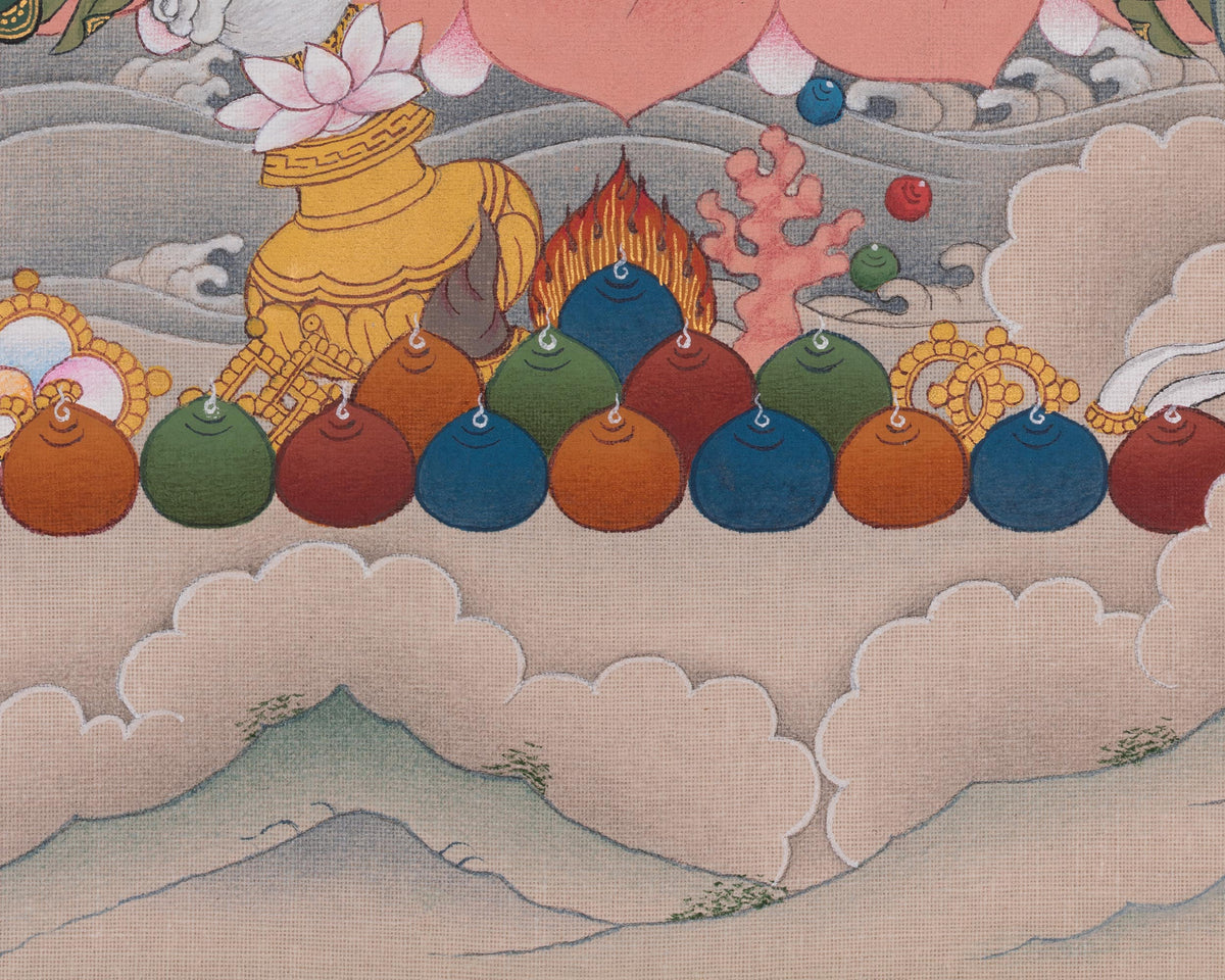 Dzambhala Meditation Artwork | Buddhist Deity of Wealth, Prosperity, and Generosity
