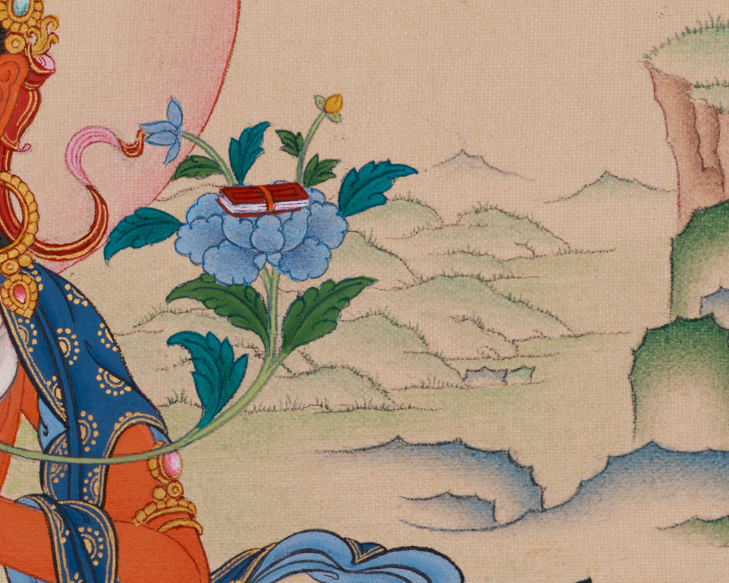 Spiritual Art of Manjushri Bodhisattva | Symbol of Wisdom and Knowledge