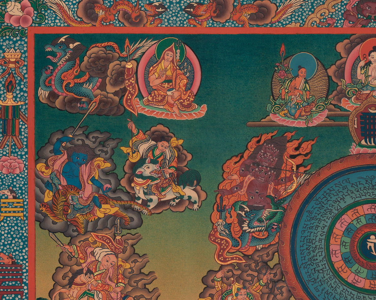 Buddhist Calendar Thangka | Tibetan Astrological Mandala Painting