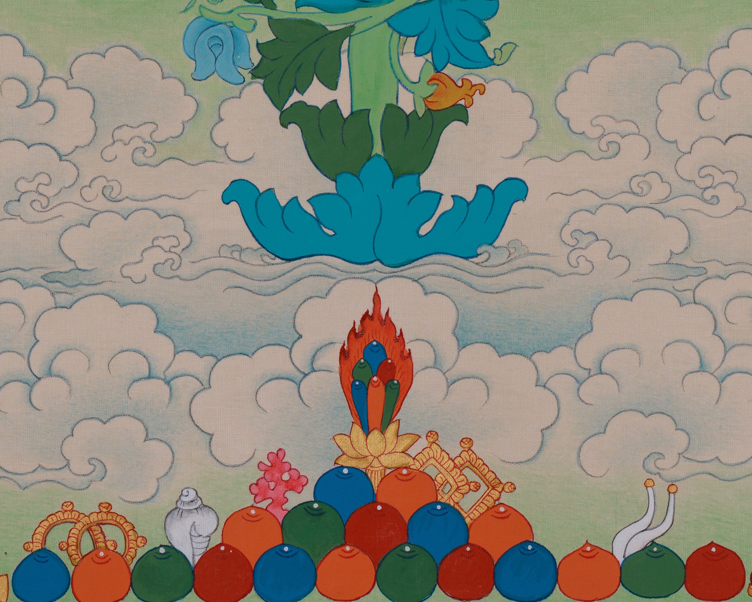Green Tara Blessing Thangka | Swift Compassion and Healing Deity