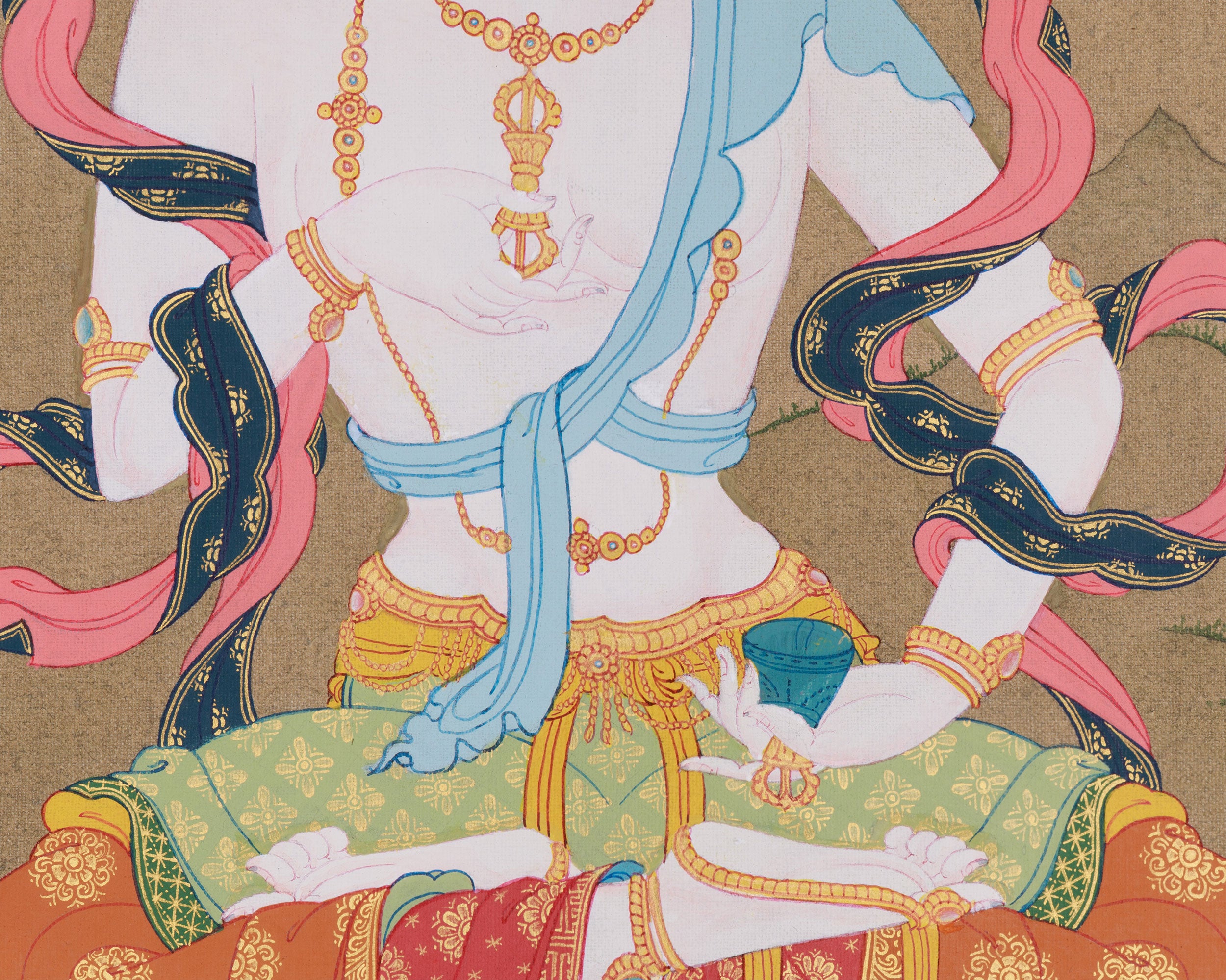 Thangka of Vajrasattva Purity Deity | Enlightened Symbol of Renewal and Spiritual Healing