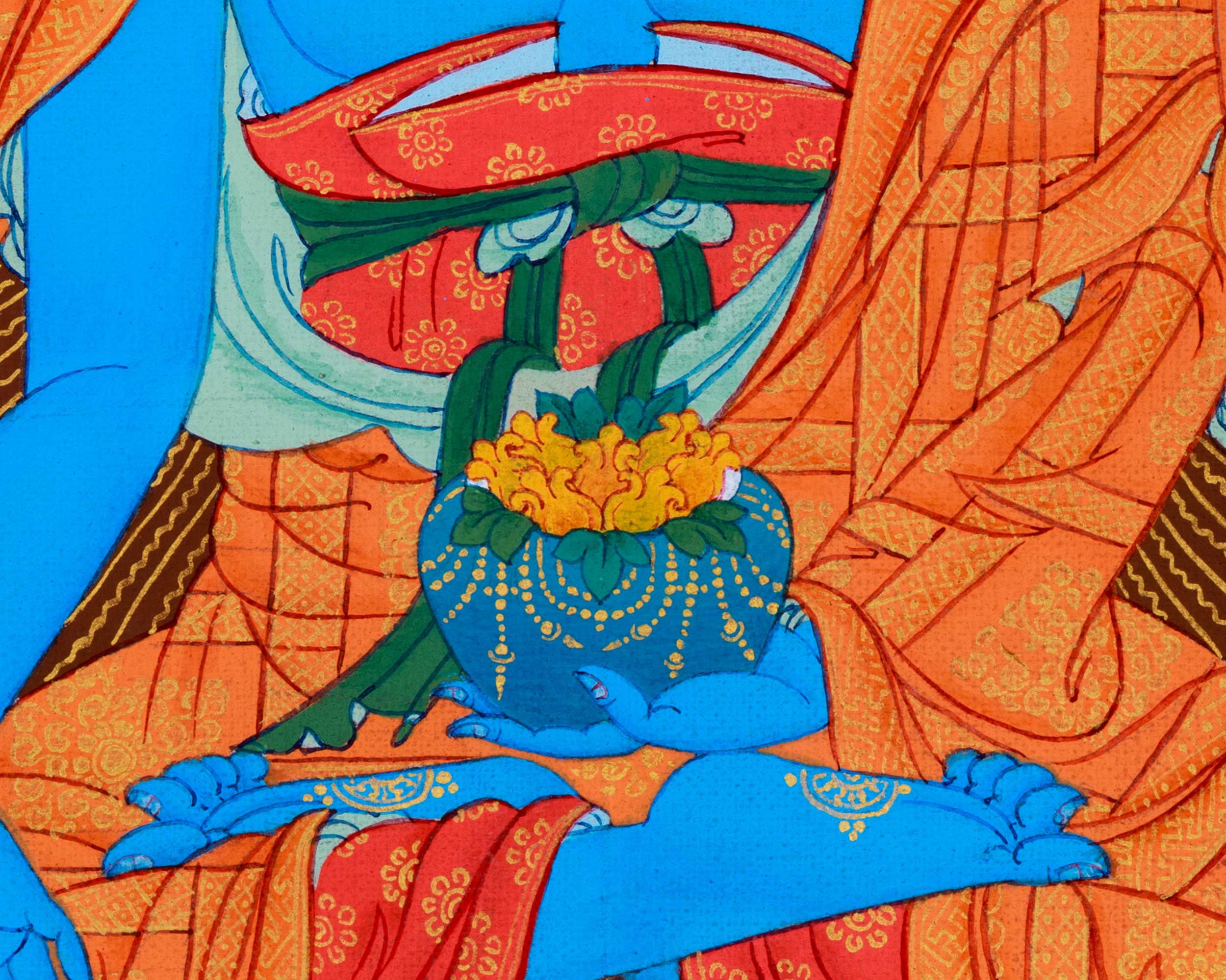 24K Gold Thangka of Medicine Buddha