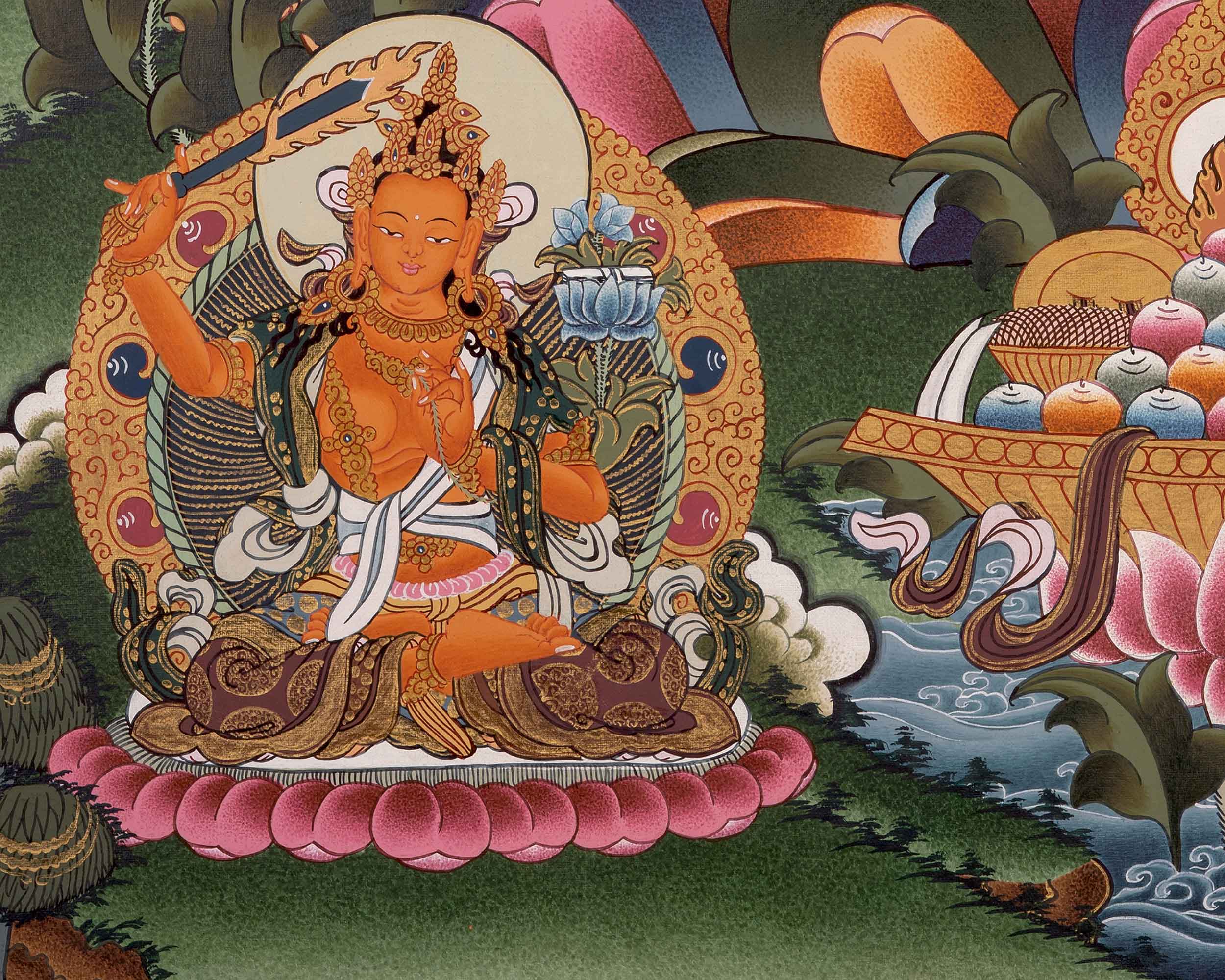 Bodhisattva Four-Armed Chenrezig Thangka | Embodying the Compassion of Avalokiteshvara