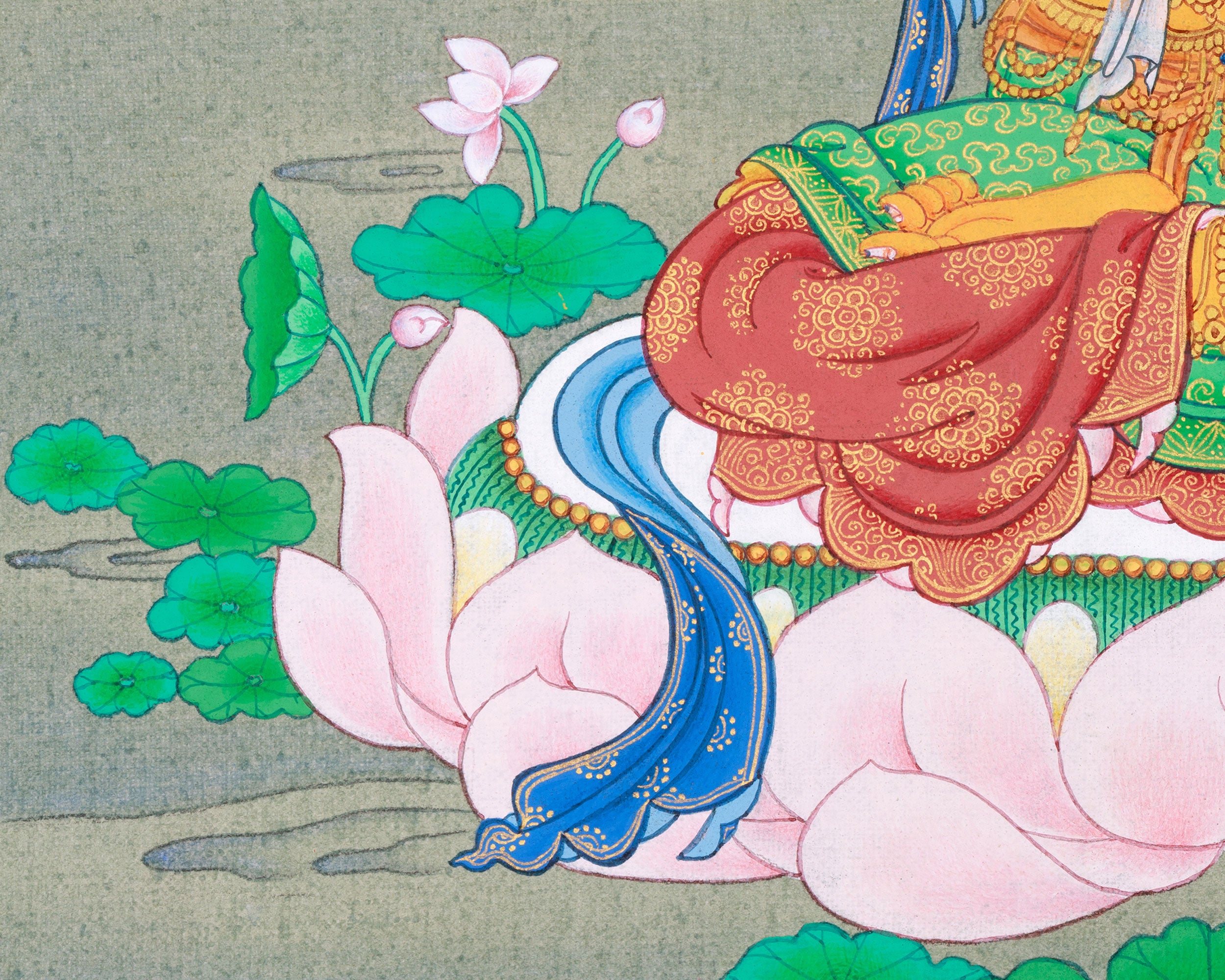 Manjushri Bodhisattva | Small Thangka of Wisdom