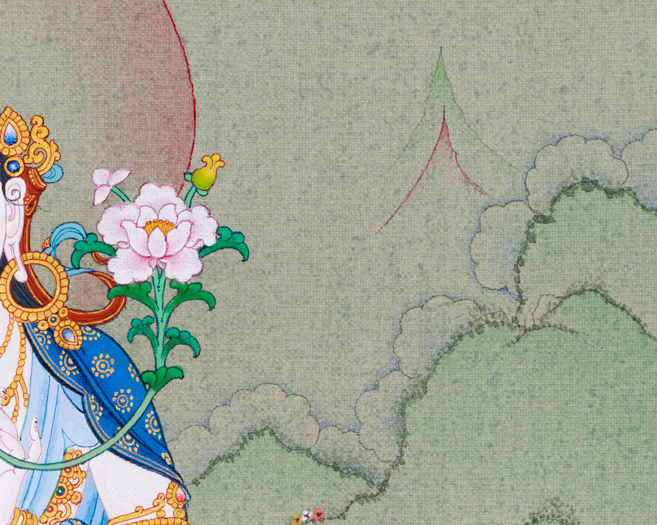 White Tara, Goddess of Compassion Thangka | Authentic Himalayan Art for Spiritual Wellness