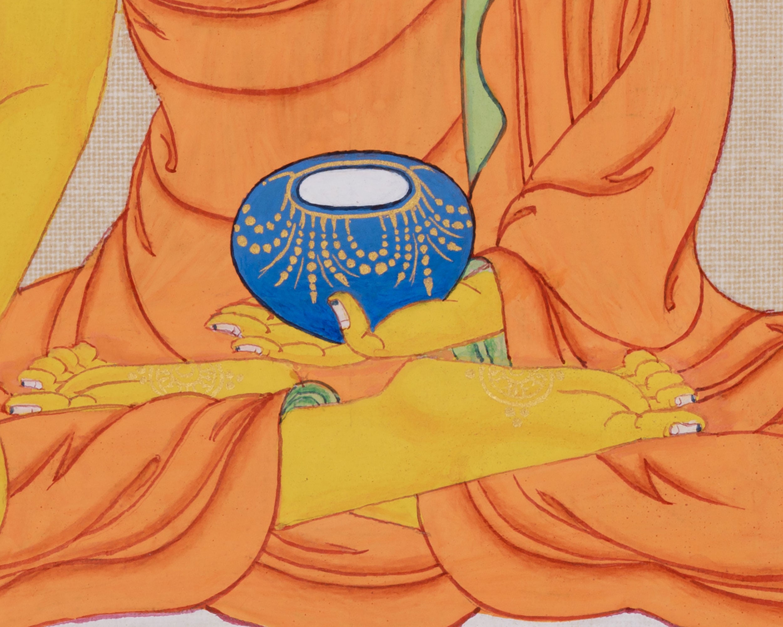Peaceful Shakyamuni Buddha Art | Buddhist Thangka for Meditation and Enlightenment