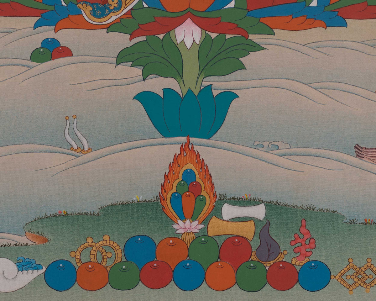 Guru Rinpoche Spiritual Thangka | Padmasambhava Art | Tibetan Master