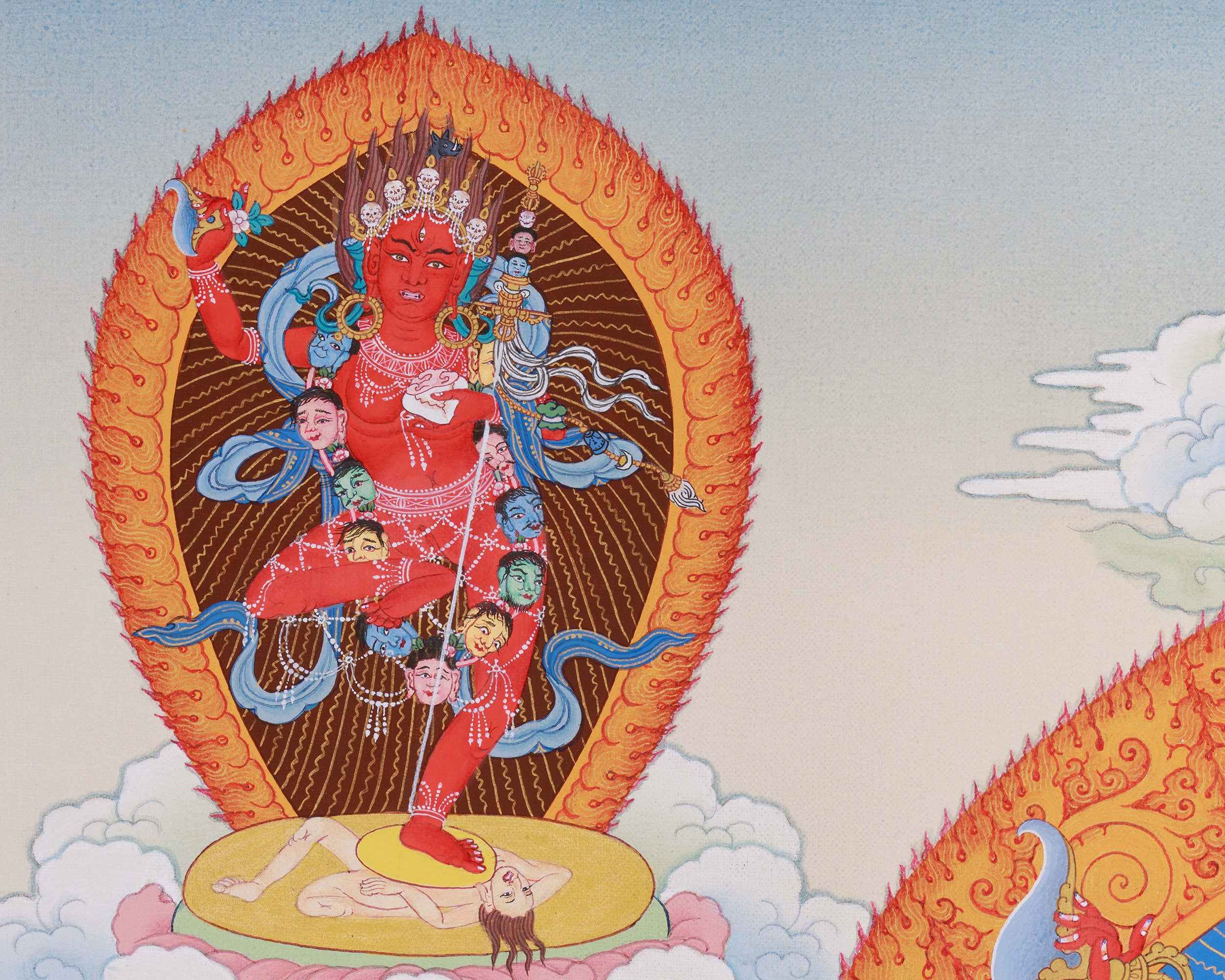 Tibetan Tantric Deity Vajravarahi Thangka | Embodiment of Wisdom and Transformation