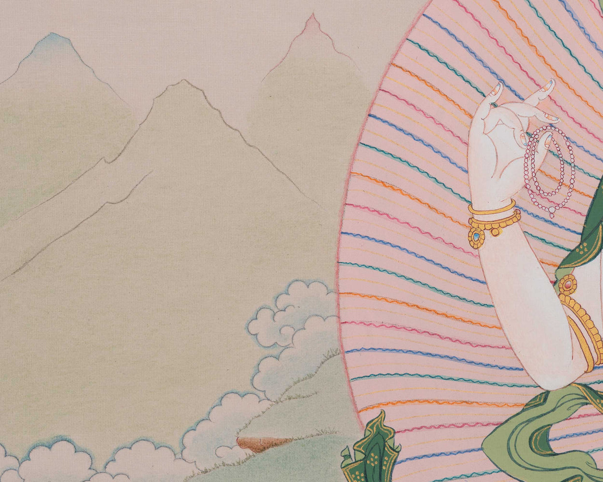 Chenrezig Sacred Himalayan Thangka | Bodhisattva Of Boundless Compassion