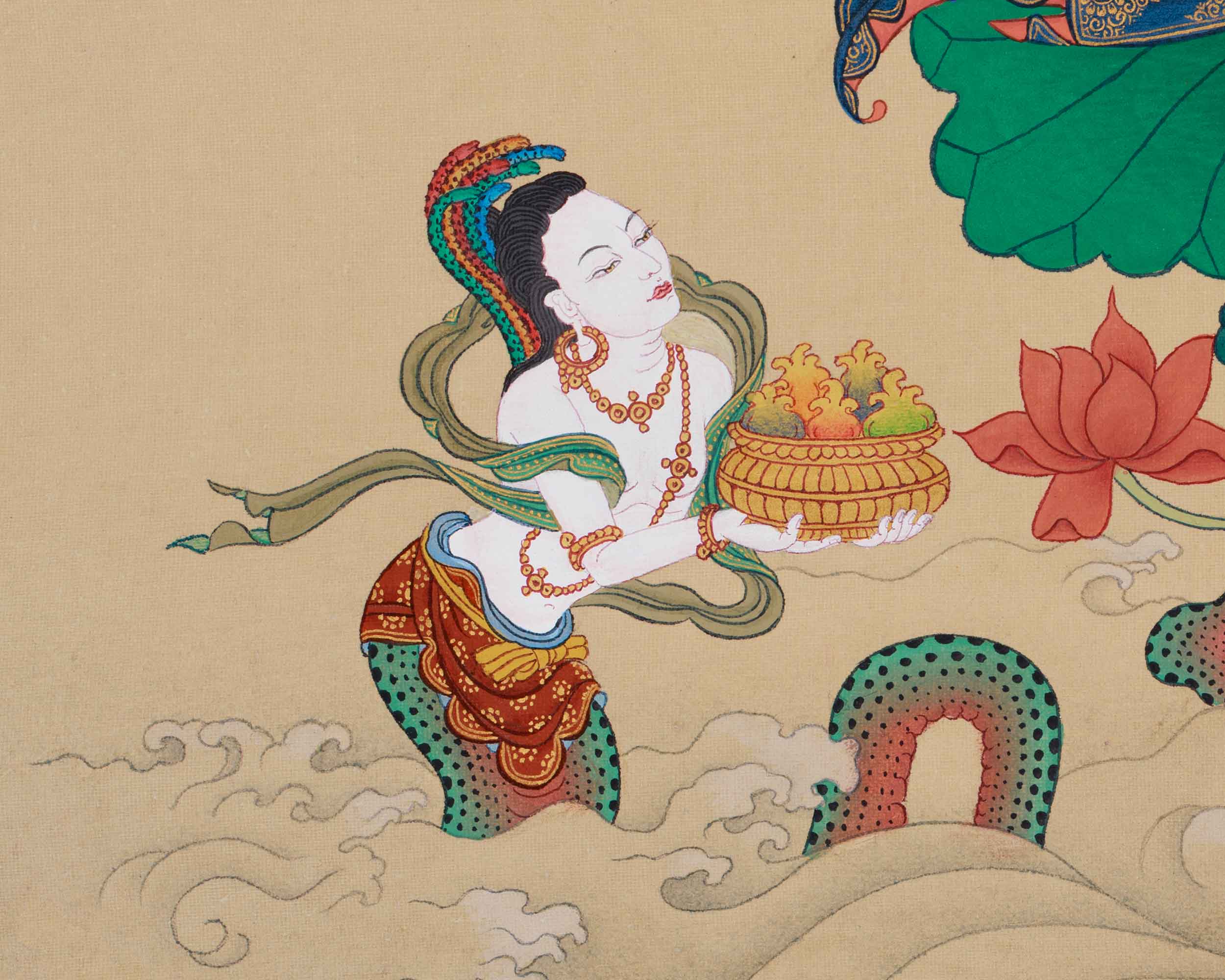 Shyama Tara Thangka Print | Green Tara | Enlightened Female Buddha