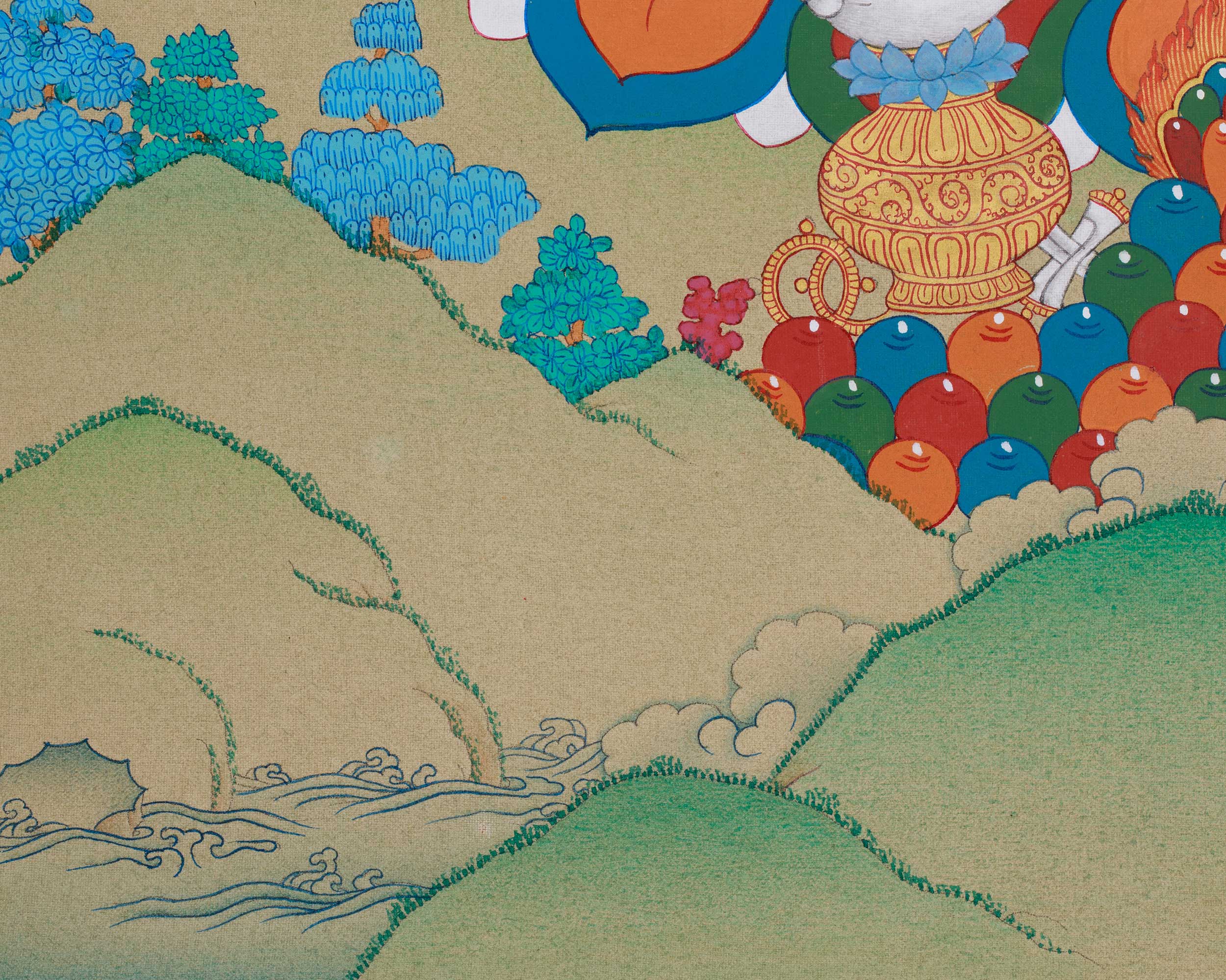 Sacred Thangka of Dzambhala | The Guardian of Prosperity and Wealth