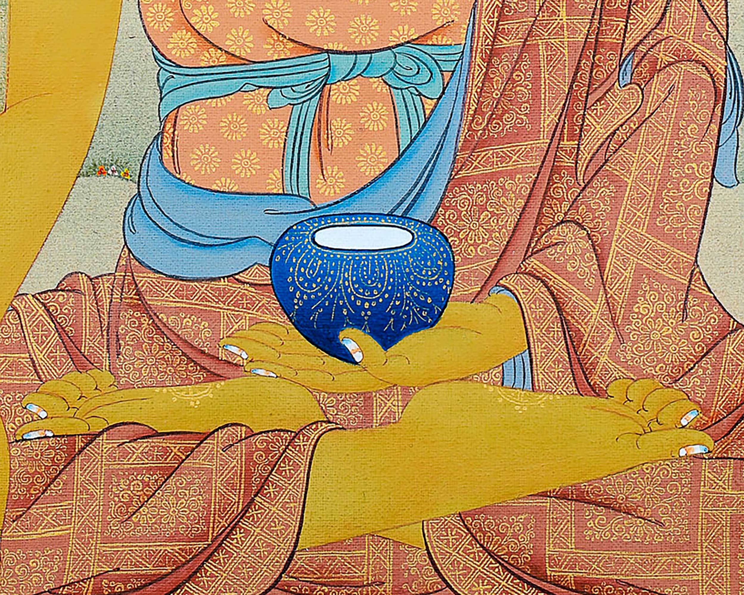 Shakyamuni Buddha High-Quality Giclee Print | Vibrant Buddha Canvas Print | Religious Fine Art