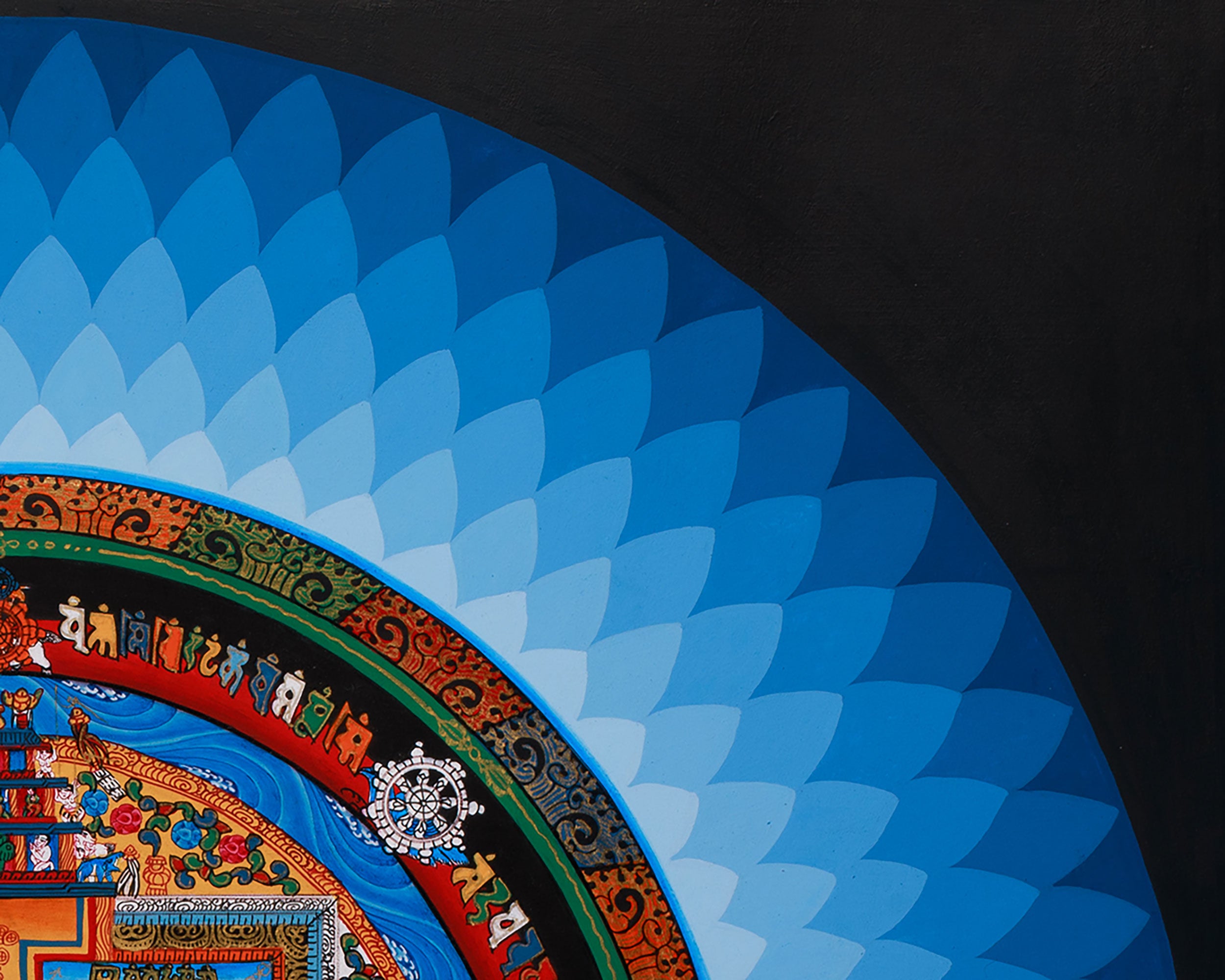 Tibetan Mandala of Kalachakra | Sacred Wheel of Time Buddhist Art
