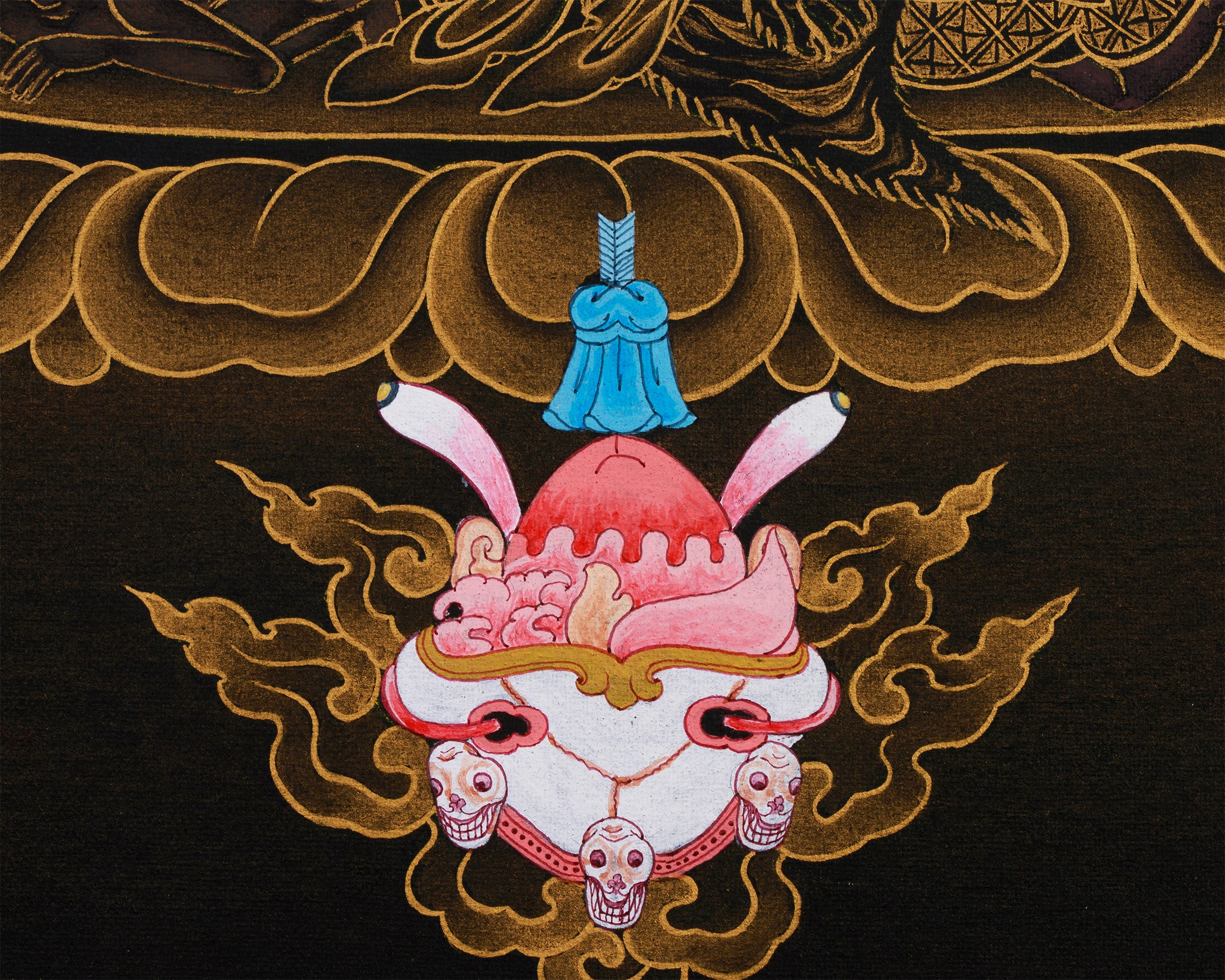 Fierce Mahakala Bernagchen | Tibetan Thangka of Wrathful Protector Deity