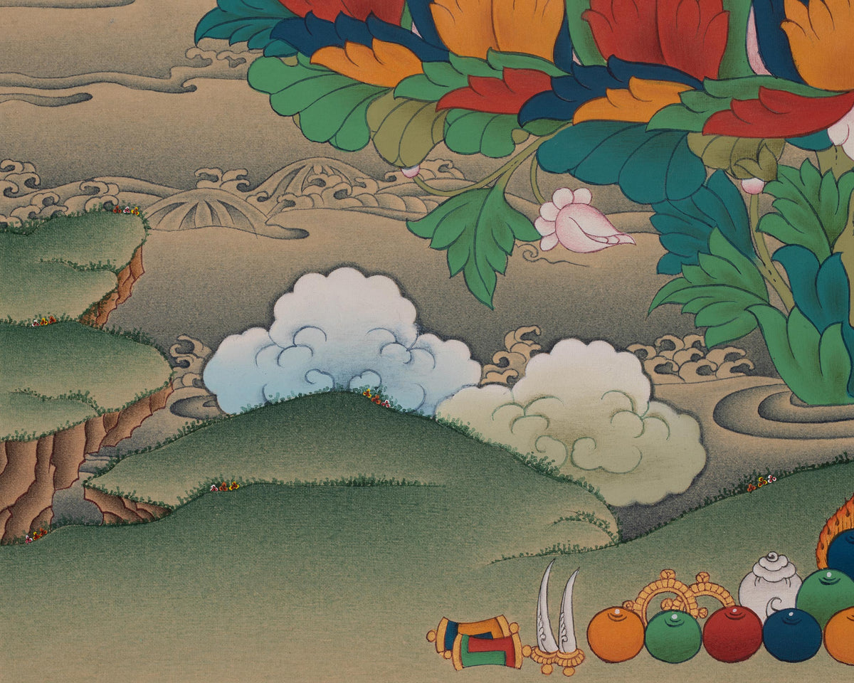 Guru Rinpoche Buddhist Painting | Padmasambhava Art | Hand-painted Thangka