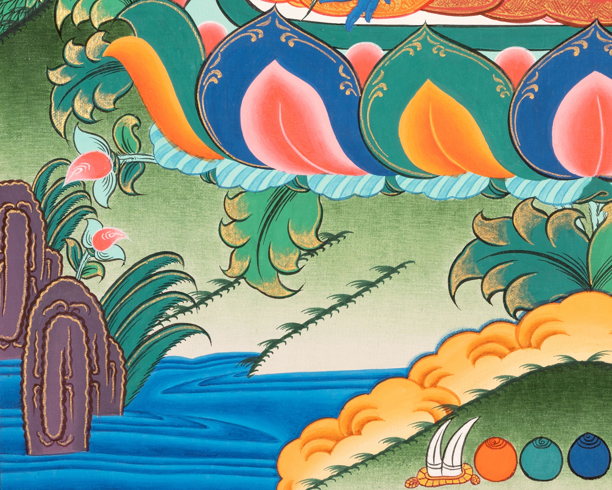 Blue Bhaisajyaguru Thangka | A Symbol of Compassion and Healing