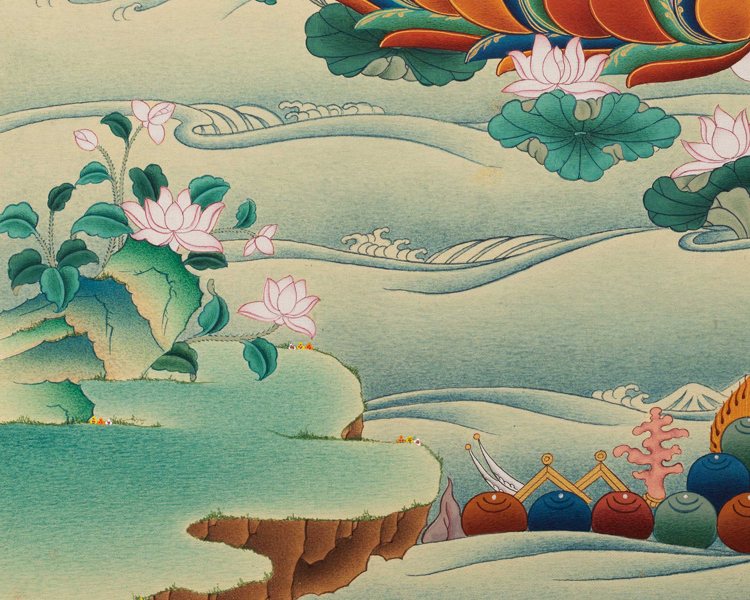 Chenrezig Thangka Print | Bodhisattva Canvas Print With High-Quality Giclee