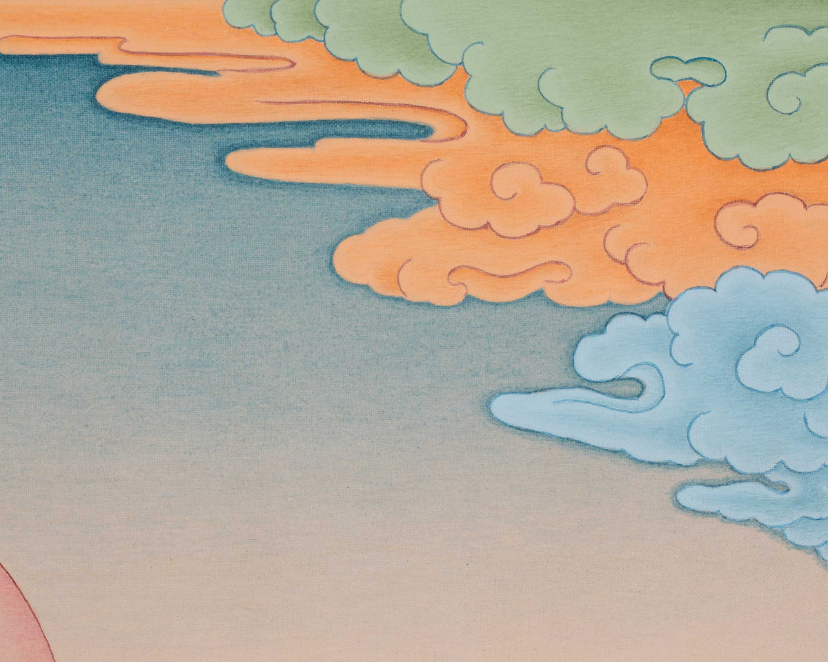 Chenrezig Buddhist Painting | The Bodhisattva Of Boundless Compassion In Tibetan Buddhism