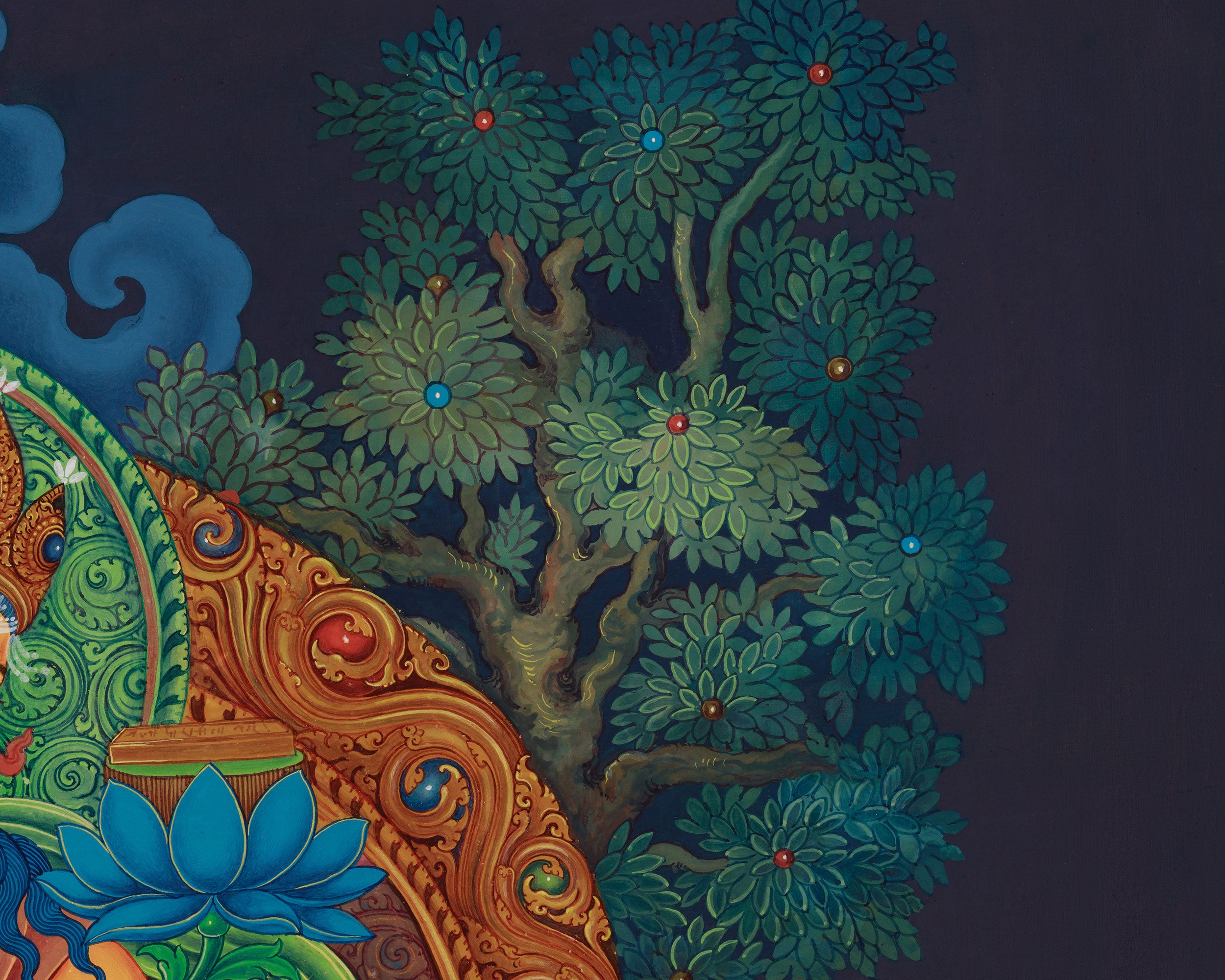 Canvas Print of Manjushri Bodhisattva | Sacred Wisdom Deity Art